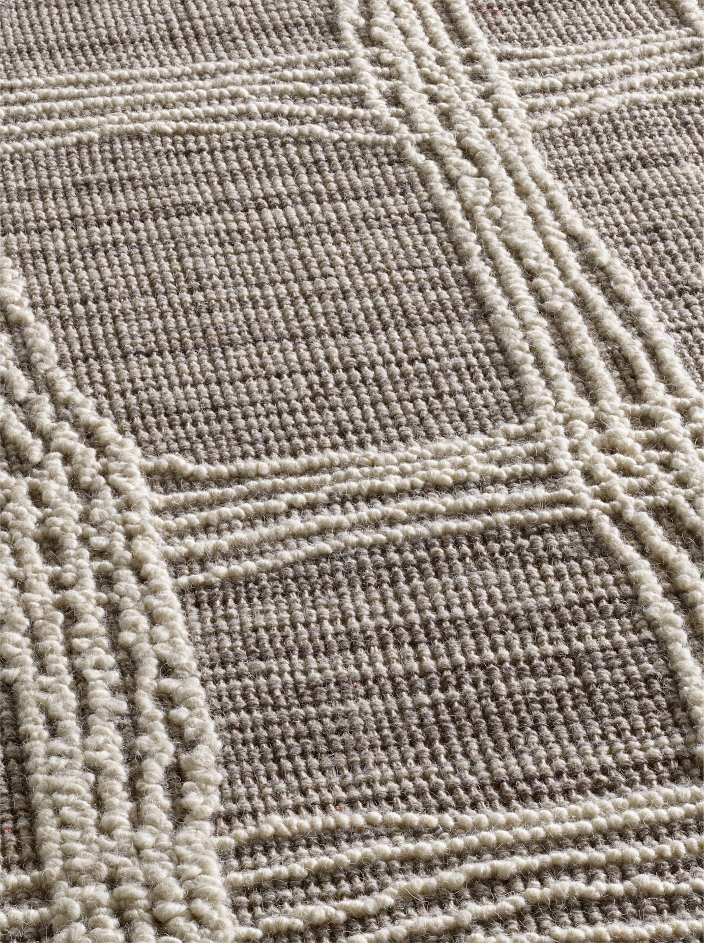 Teppich HEINE HOME Gr. 2, grau (grau, ecru), B:70cm H:10mm L:140cm, Baumwolle, Kunstfaser, Polyester, Viskose, Wolle, Teppiche, Teppich 3