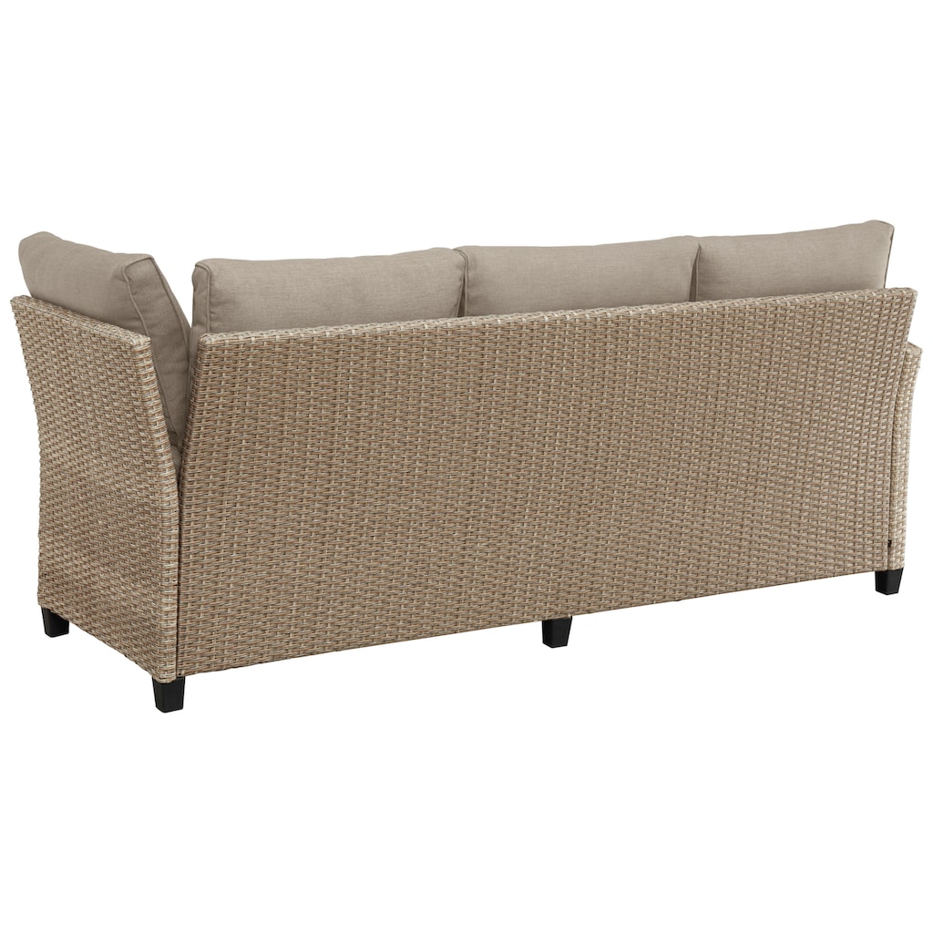 KONIFERA Gartenlounge-Set »Rotterdam«, (Set, 20 tlg., 3x 3er Sofa, 2x Hocker, 1x Tisch 120x82x67cm, inkl. Auflagen), Polyrattan, Stahl, Tischplatte aus Nonwood, Unser Dauertiefpreis