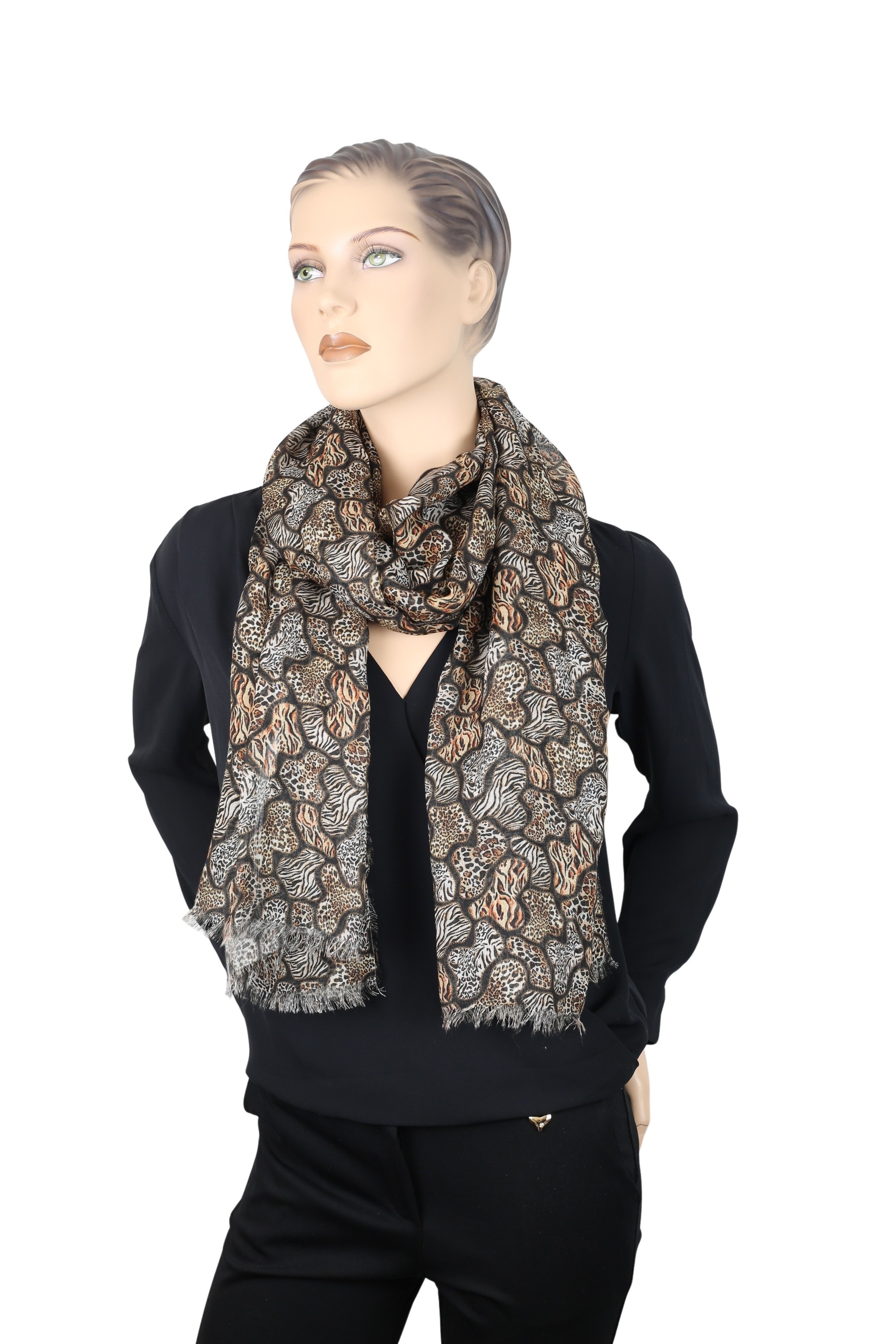 COLLEZIONE ALESSANDRO Modeschal »Wildegance«, mit Animal Druck, aus luxuriösem Modal