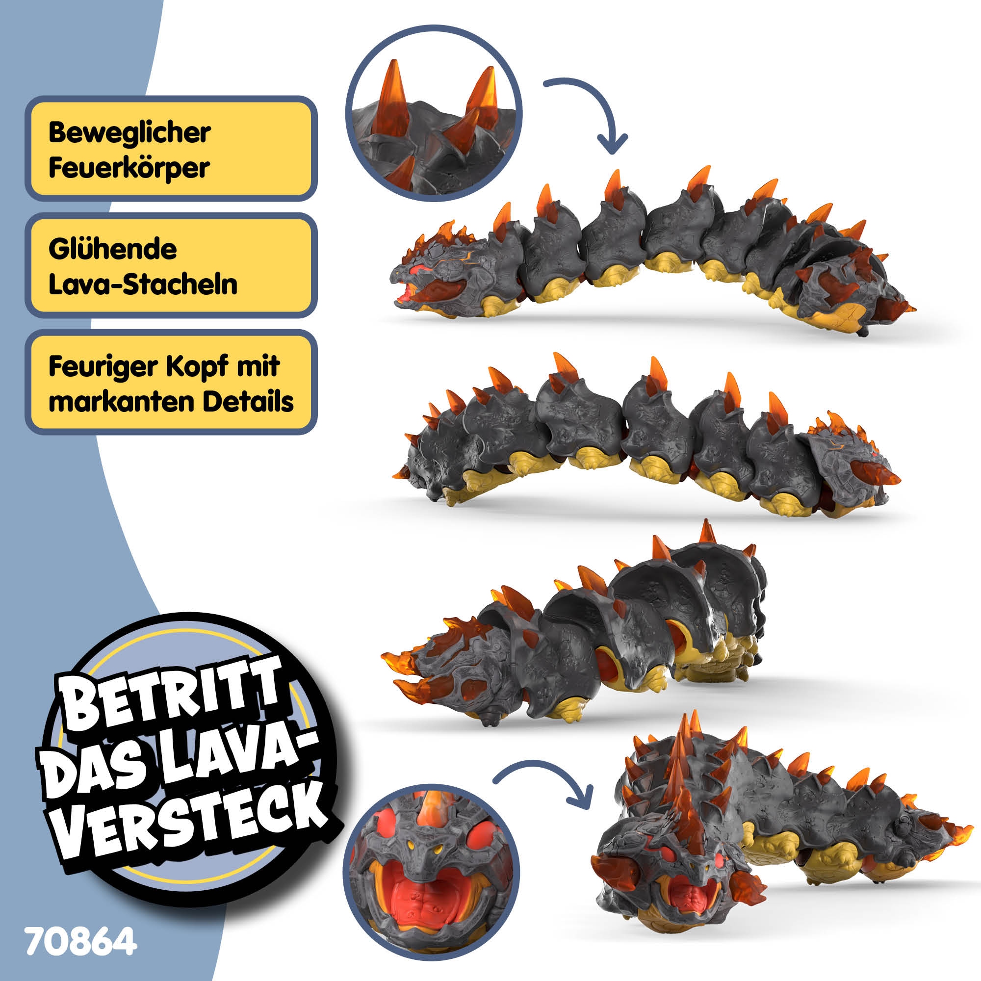 Schleich® Spielfigur »ELDRADOR®, Lavawurm (70864)«