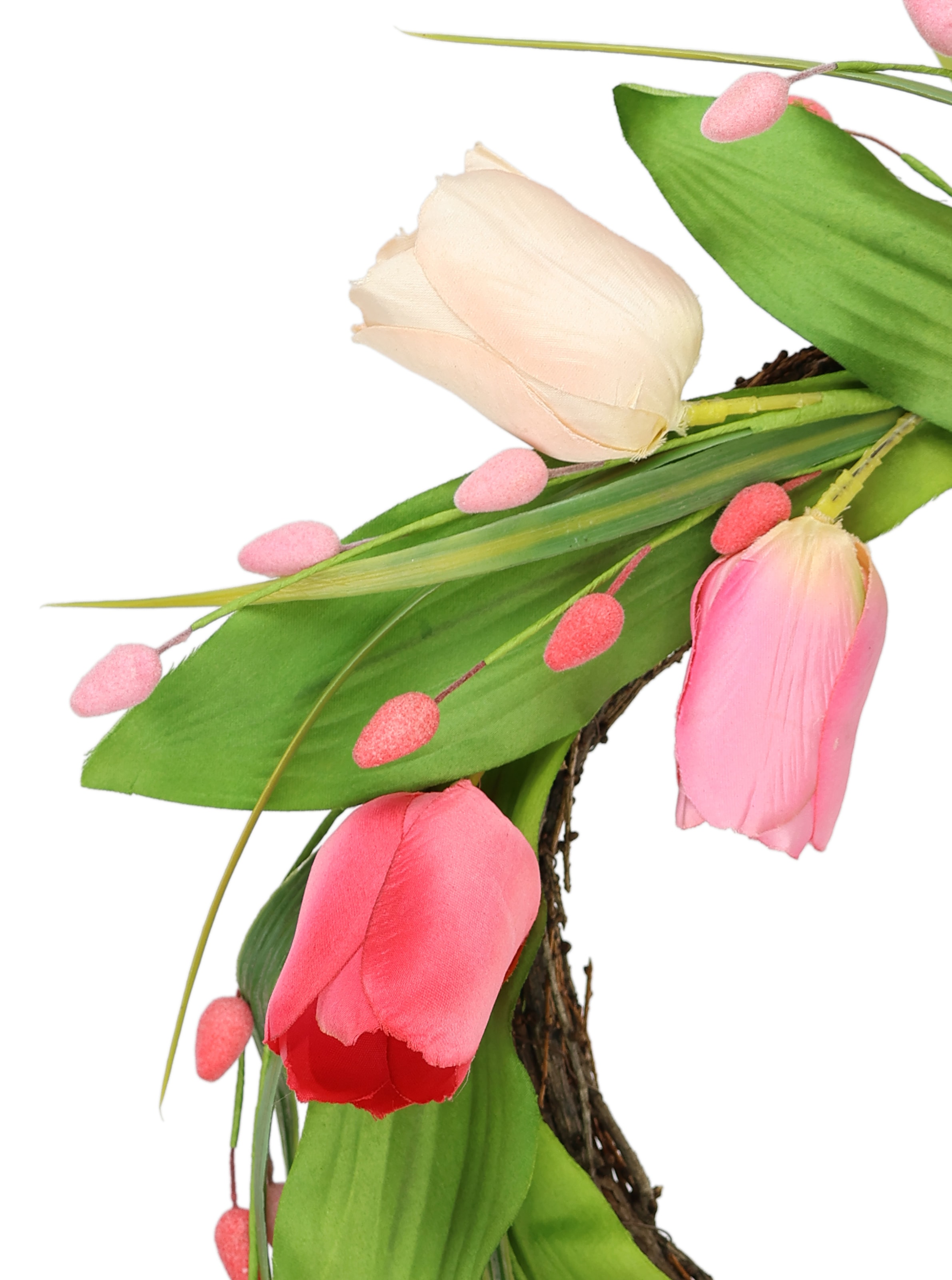 I.GE.A. Kunstkranz »Tulpenkranz«, Kränze Türkranz Frühlingskranz Osterkranz Osterdeko Blumenkranz
