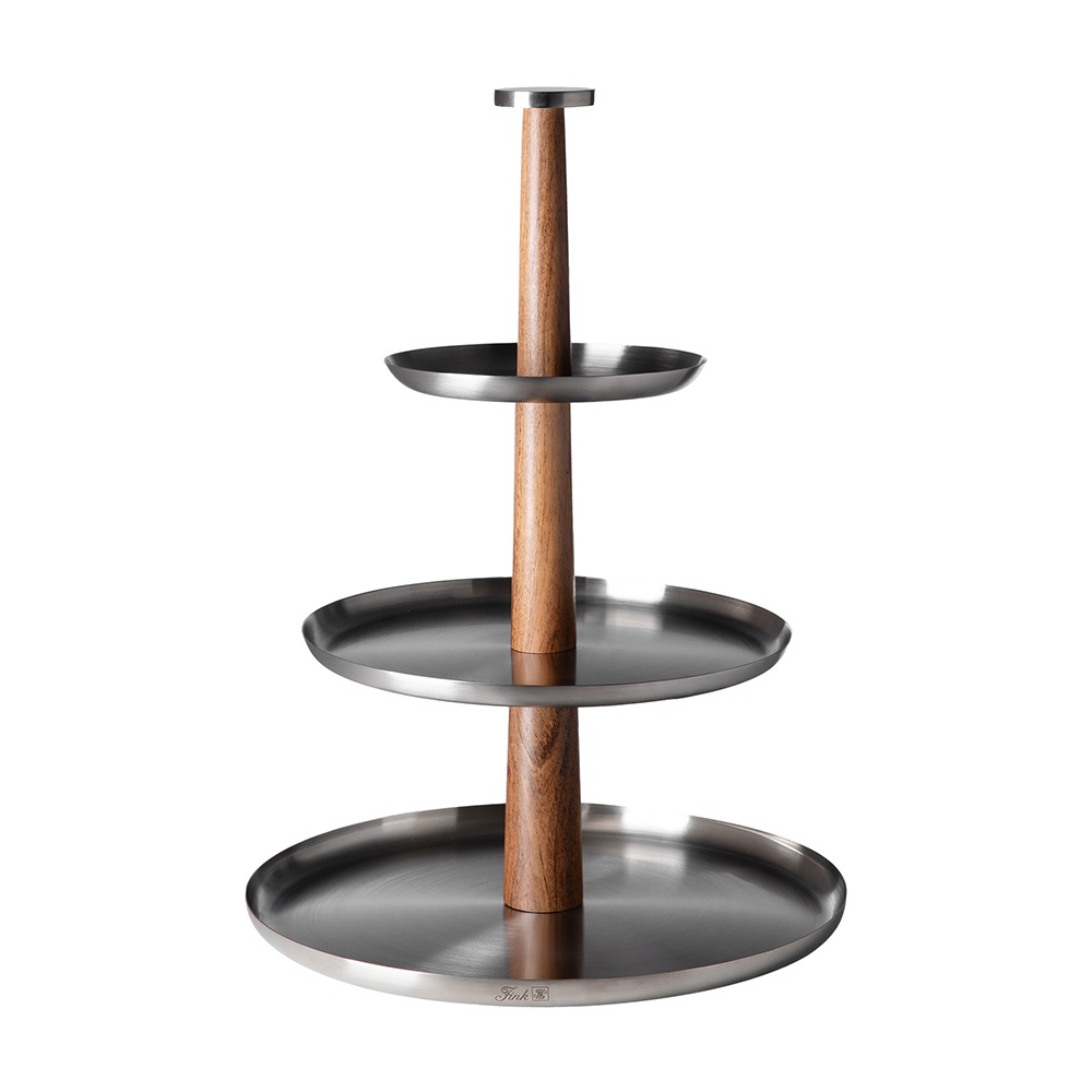 Fink Silberfarben Braun Etagere "Roma" von Baur