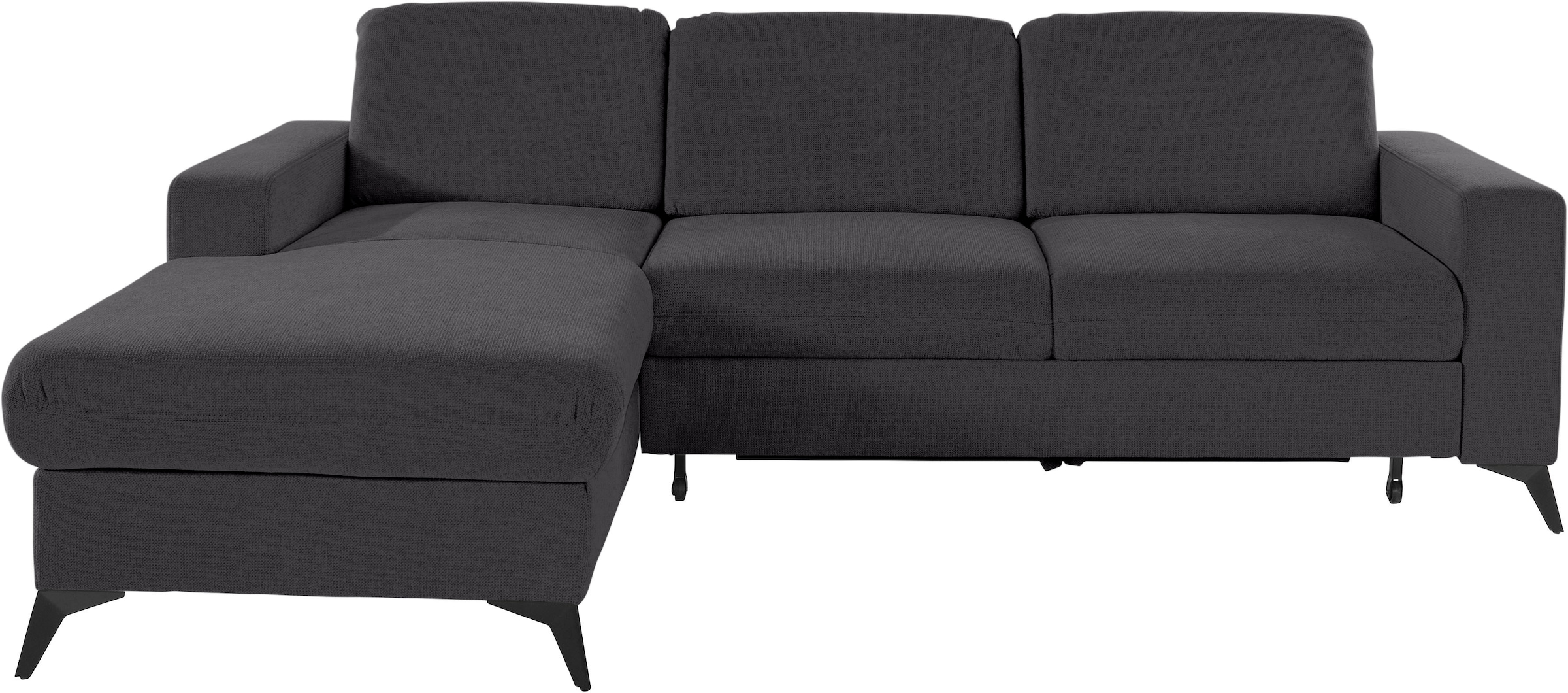 Places of Style Ecksofa »Lolland L-Form«, Wahlweise mit Bettfunktion und Bettkasten, Federkern
