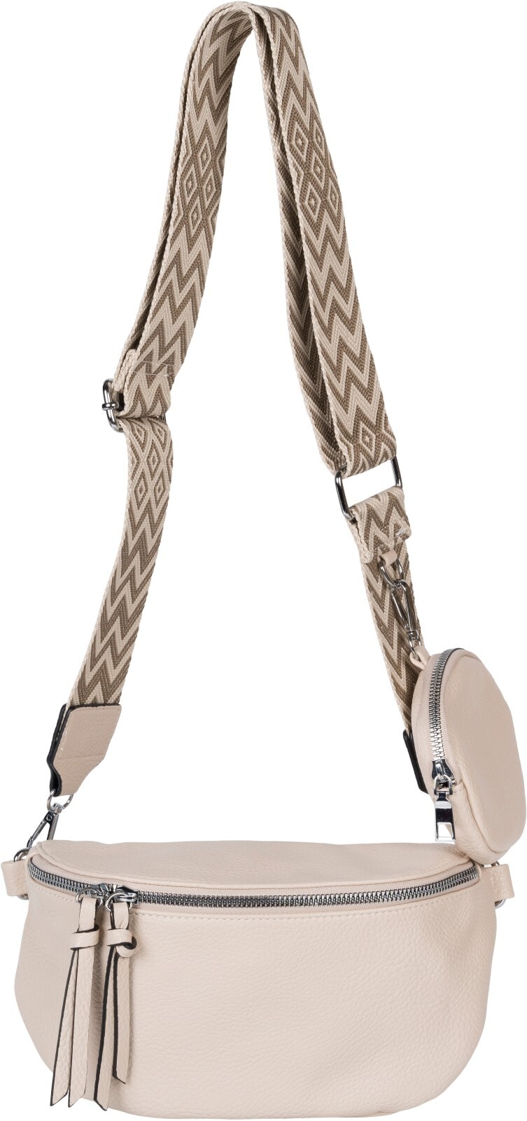 styleBREAKER Umhängetasche "2-Teiliges Set Halbmond Crossbody Bag"