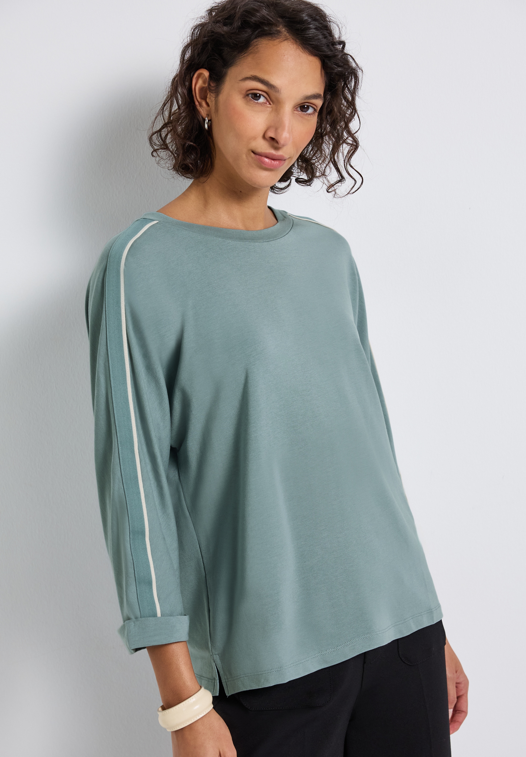 STREET ONE 3/4-Arm-Shirt, mit Galonstreifen günstig online kaufen