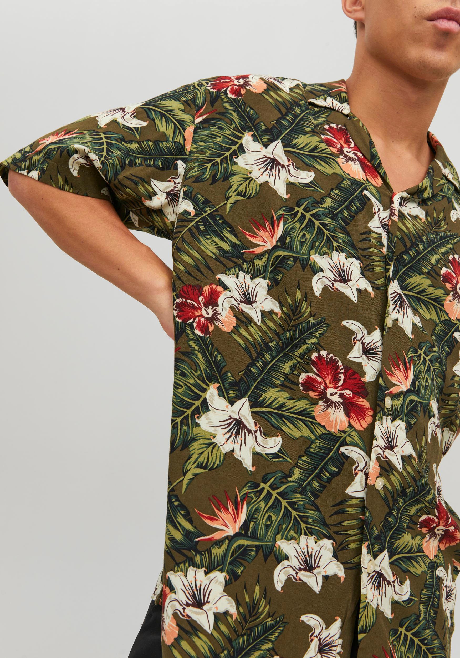Jack &amp; Jones Kurzarmhemd »JJEJEFF RESORT FLORAL SHIRT SS SN« GE8681