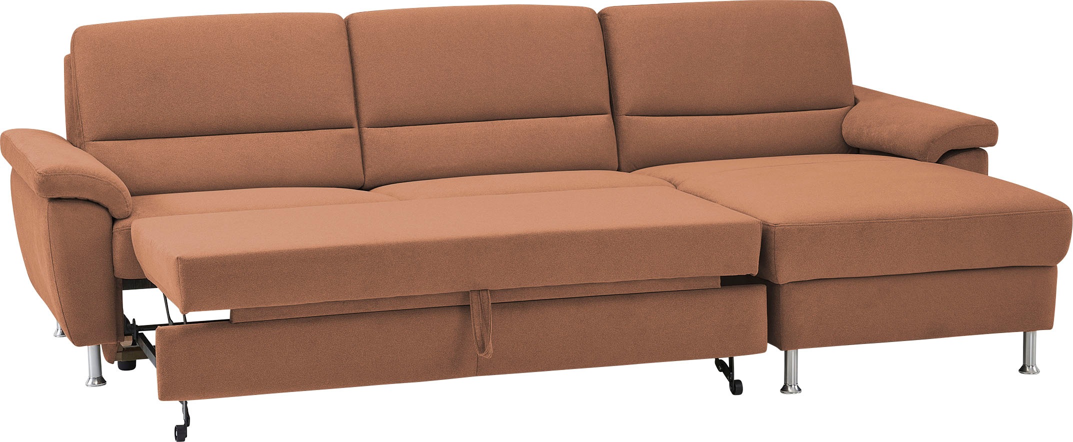 CALIZZA INTERIORS Ecksofa »Onyx L-Form«, Recamiere links oder rechts, wahlweise mit Bettfunktion, Breite 270 cm
