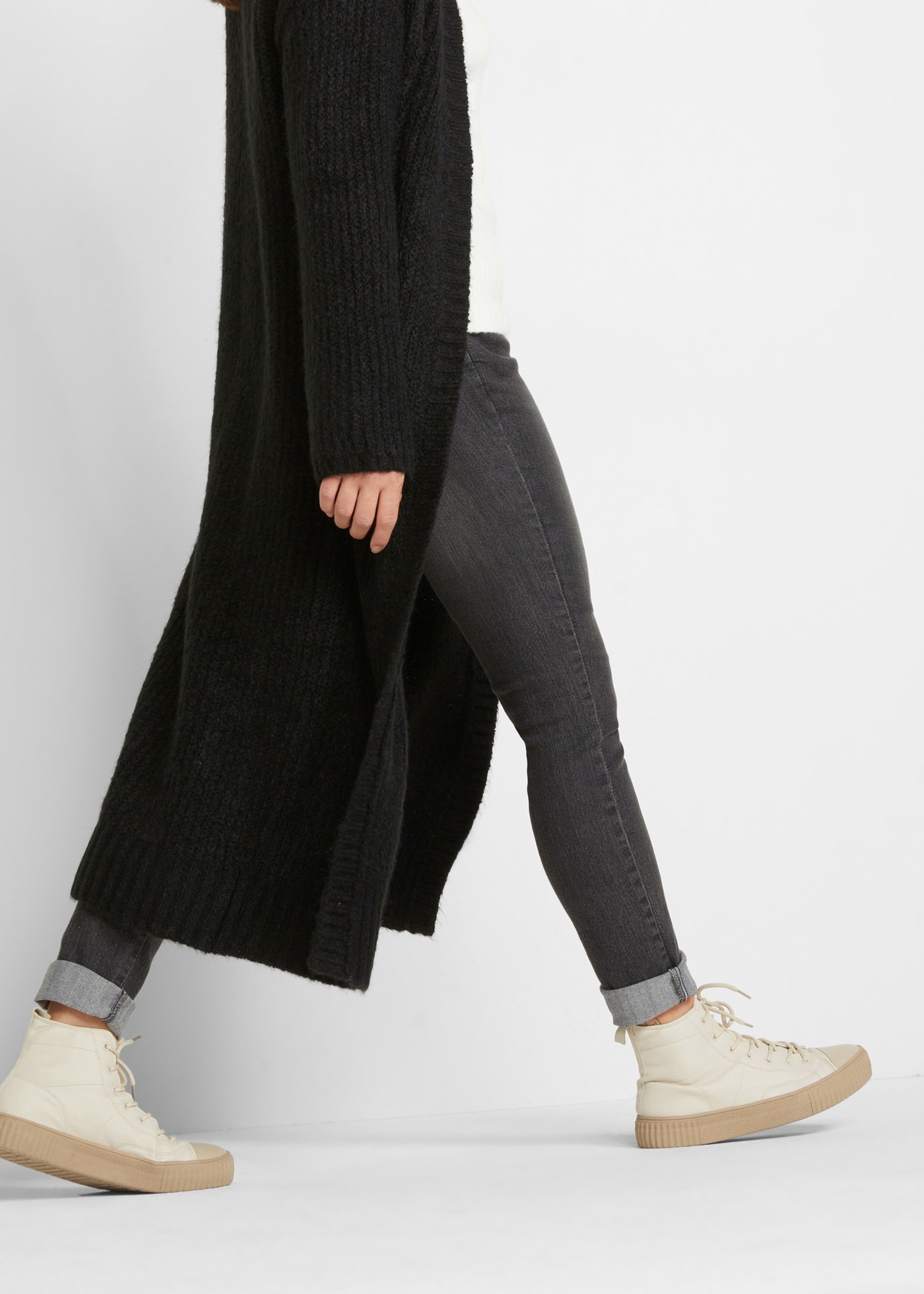 bonprix Strickmantel offene Form ohne Verschlüsse