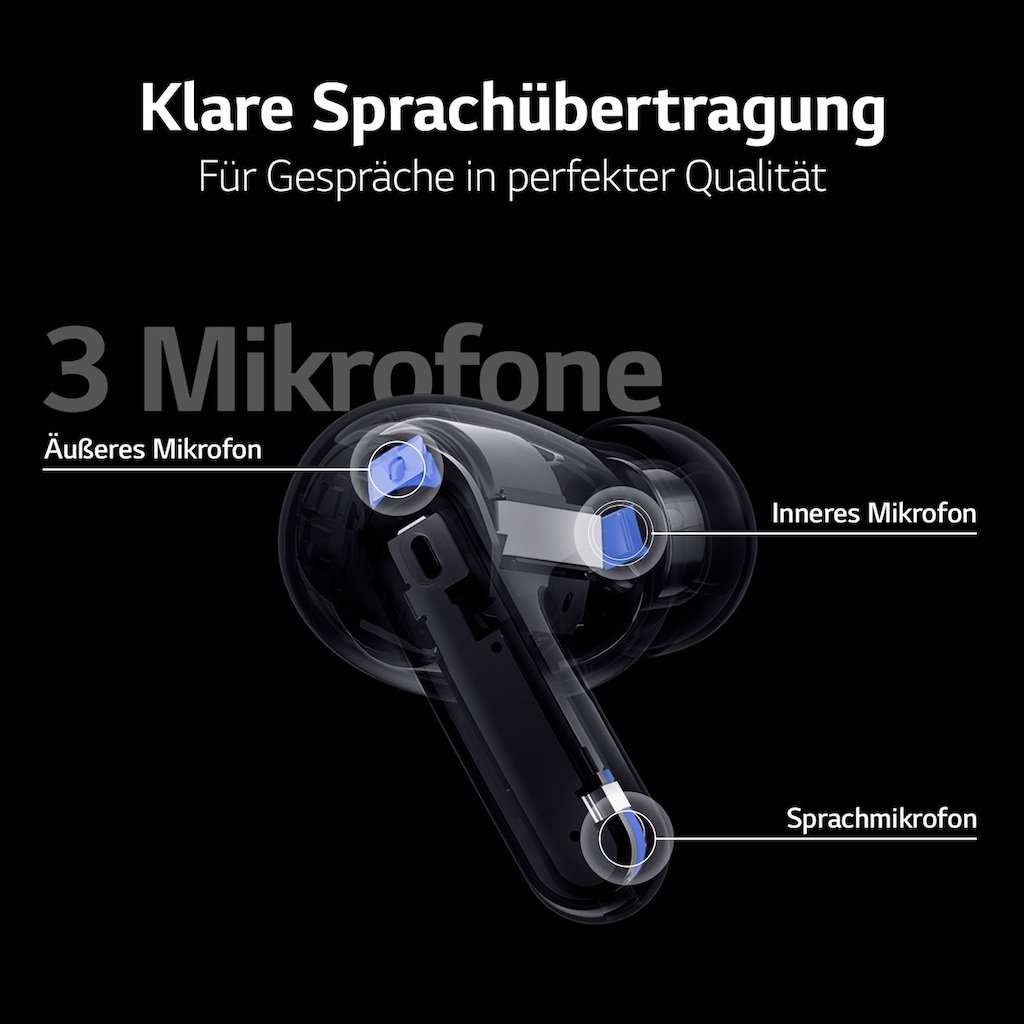 LG In-Ear-Kopfhörer »TONE Free DFP8«, Bluetooth, Active Noise Cancelling (ANC)-True Wireless