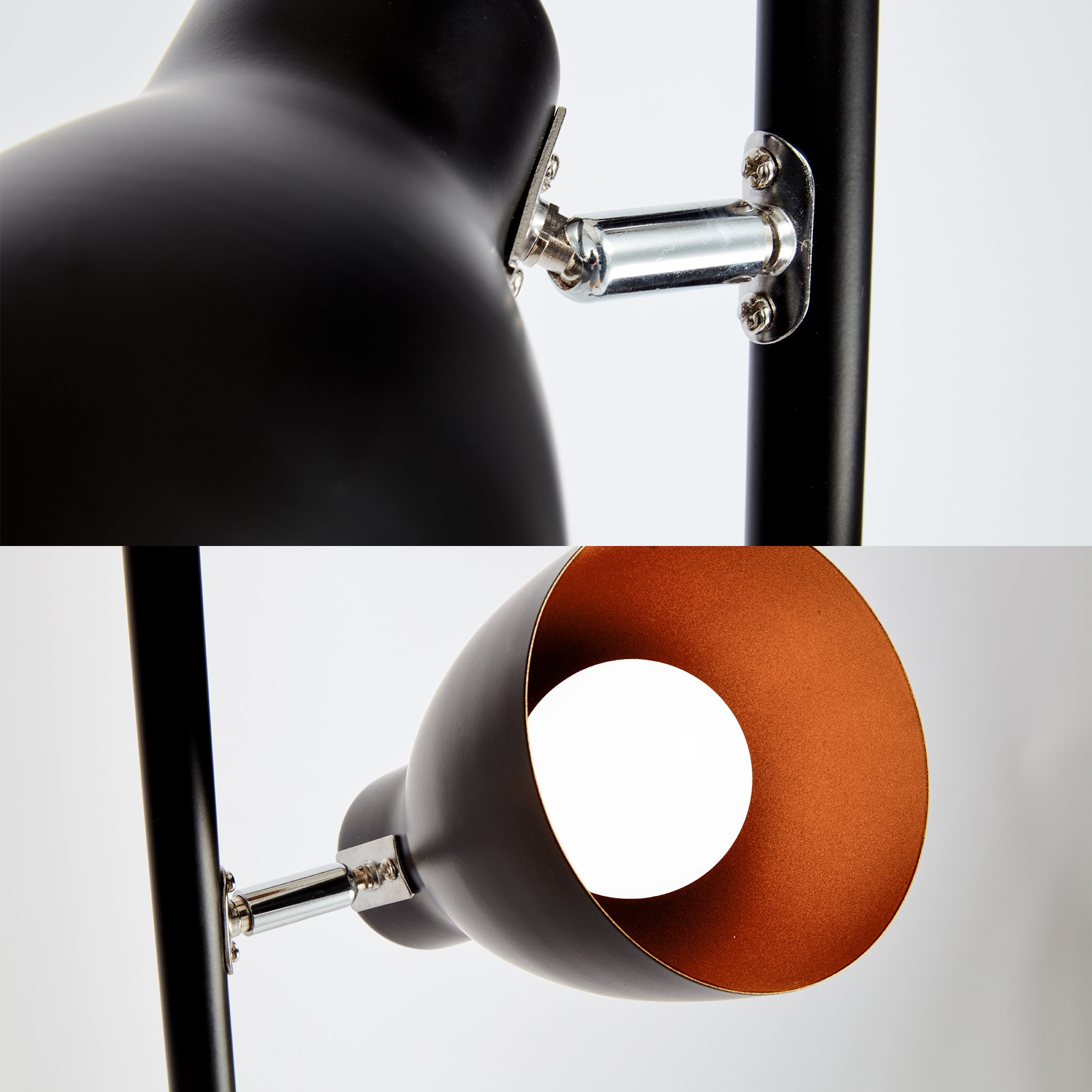 B.K.Licht Stehlampe, 3 flammig-flammig, kaufen Design schwarz-gold LED Retro Vintage Metall Standleuchte | Stehleuchte günstig