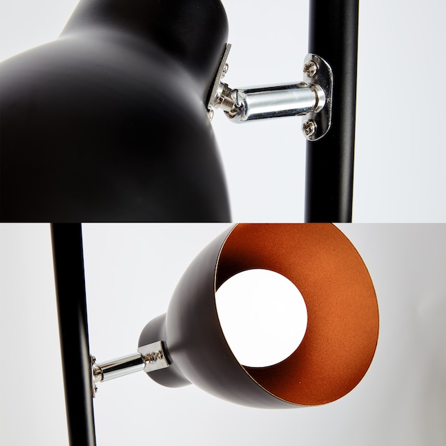 B.K.Licht Stehlampe, 3 flammig-flammig, LED Stehleuchte Design Standleuchte  Retro Vintage Metall schwarz-gold | günstig kaufen
