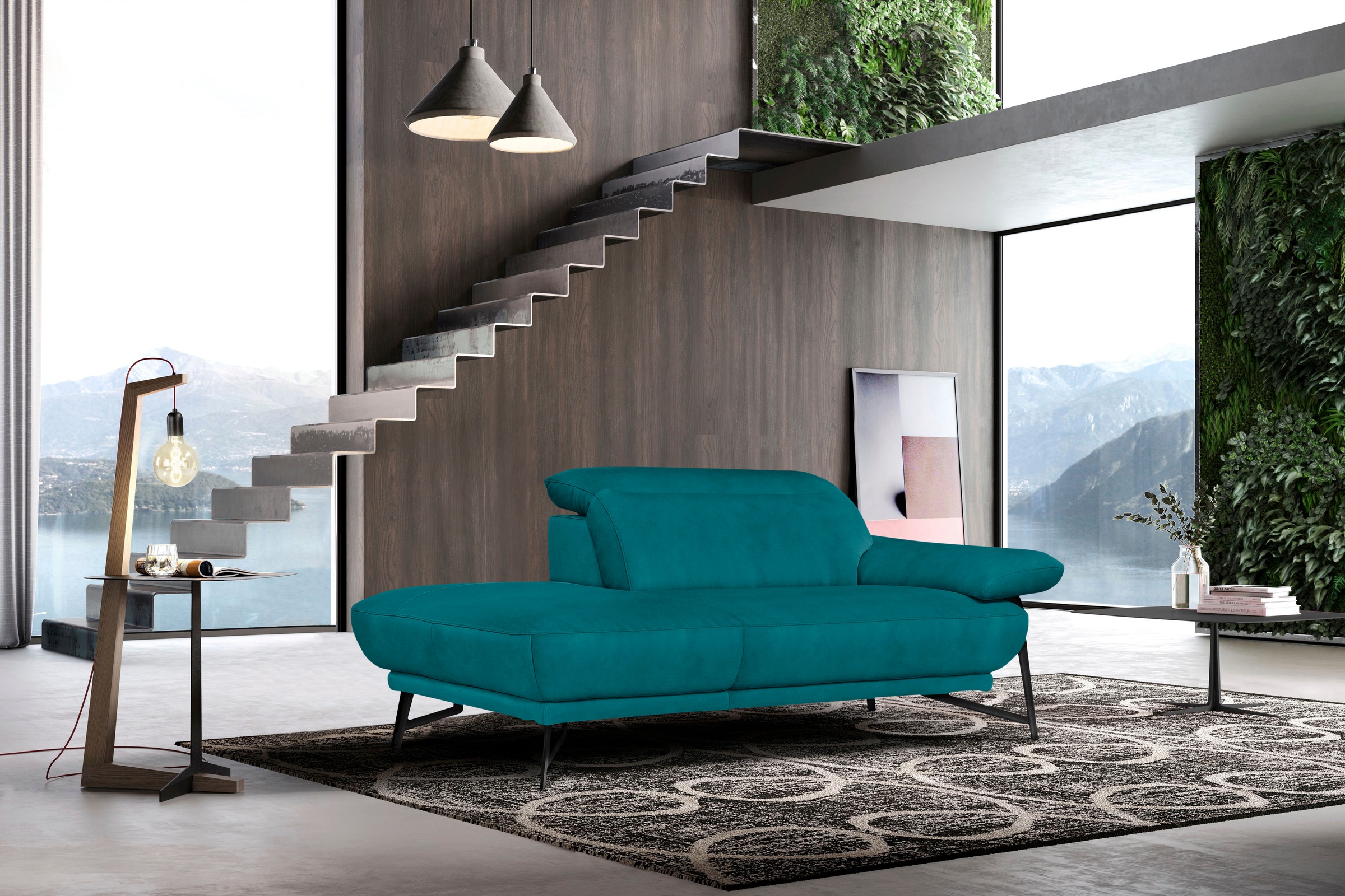 Egoitaliano Sofa "Anais, Design mit hohem Sitzkomfort, Fußfarbe schattengra günstig online kaufen