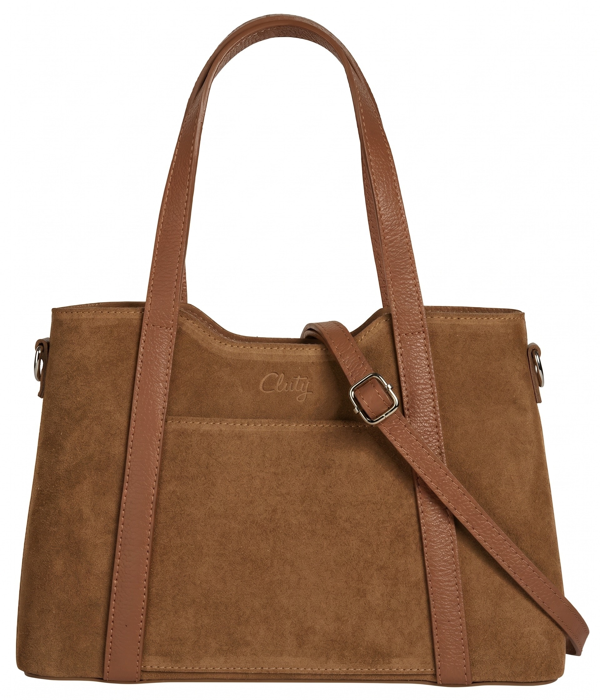 Cluty Henkeltasche echt Leder, Made in Italy