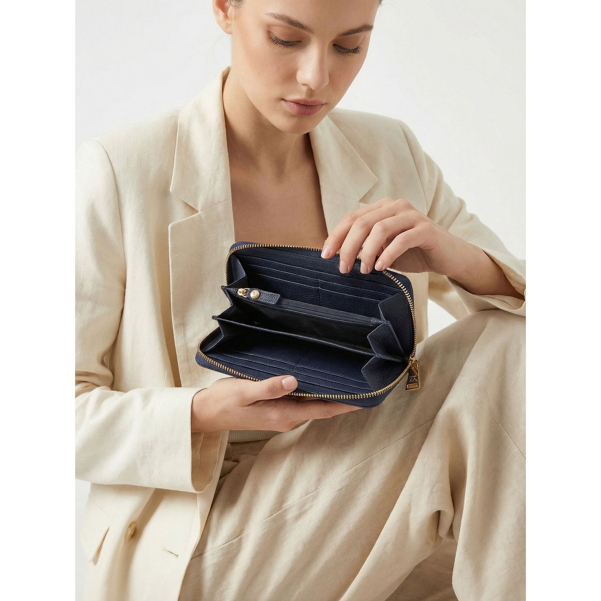 Lazarotti Geldbörse »Bologna Leather XL Zip-Around Geldbörse Leder 19 cm«