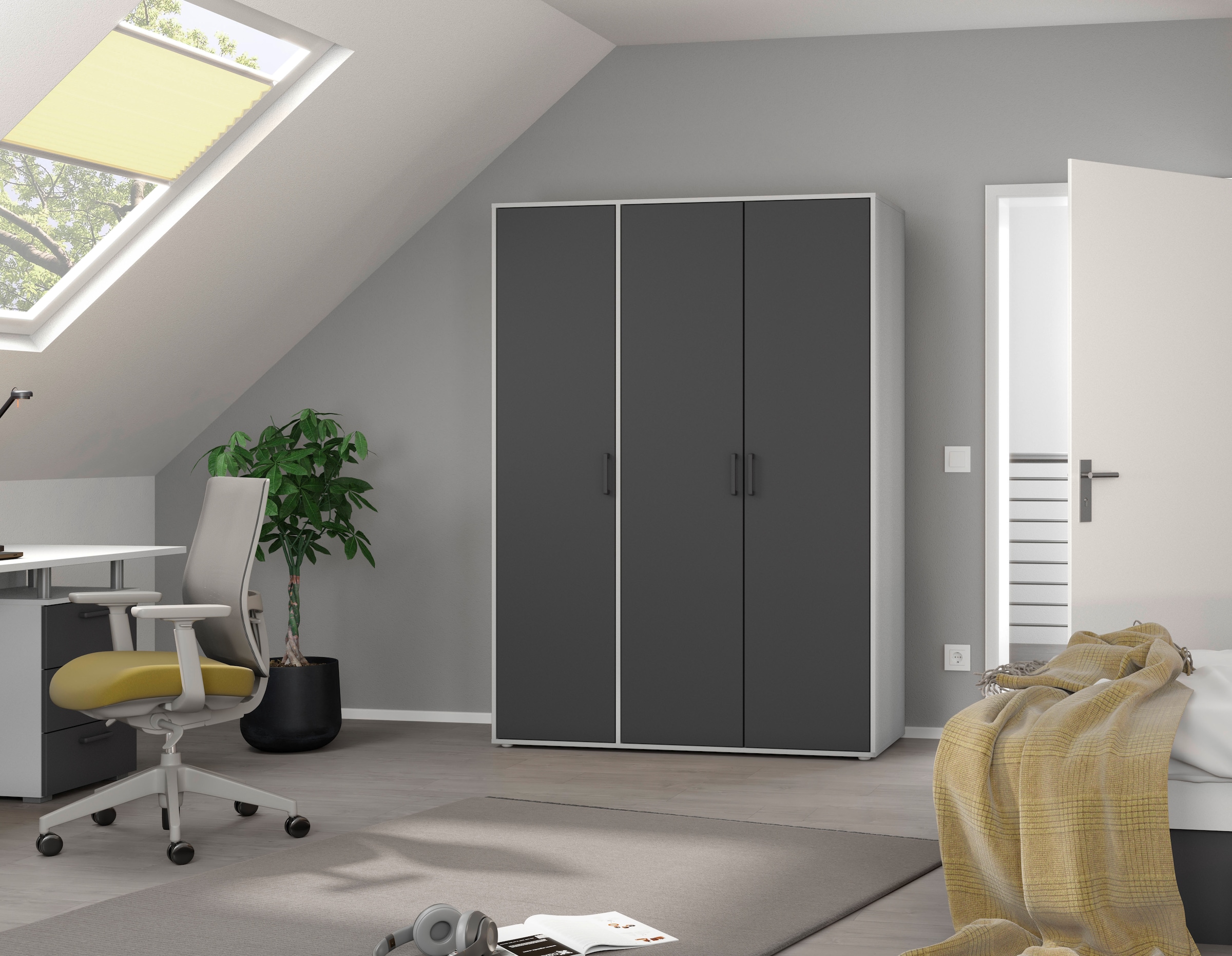 rauch Kleiderschrank »VOYAGER Otto´s Choice Garderobe Wäscheschrank TOPSELLER Schlafzimmer«, (in 3 verschiedenen Ausstattungen BASIC/CLASSIC/PREMIUM), Schrank mit modernen Griffen in viel Stauraum MADE IN GERMANY