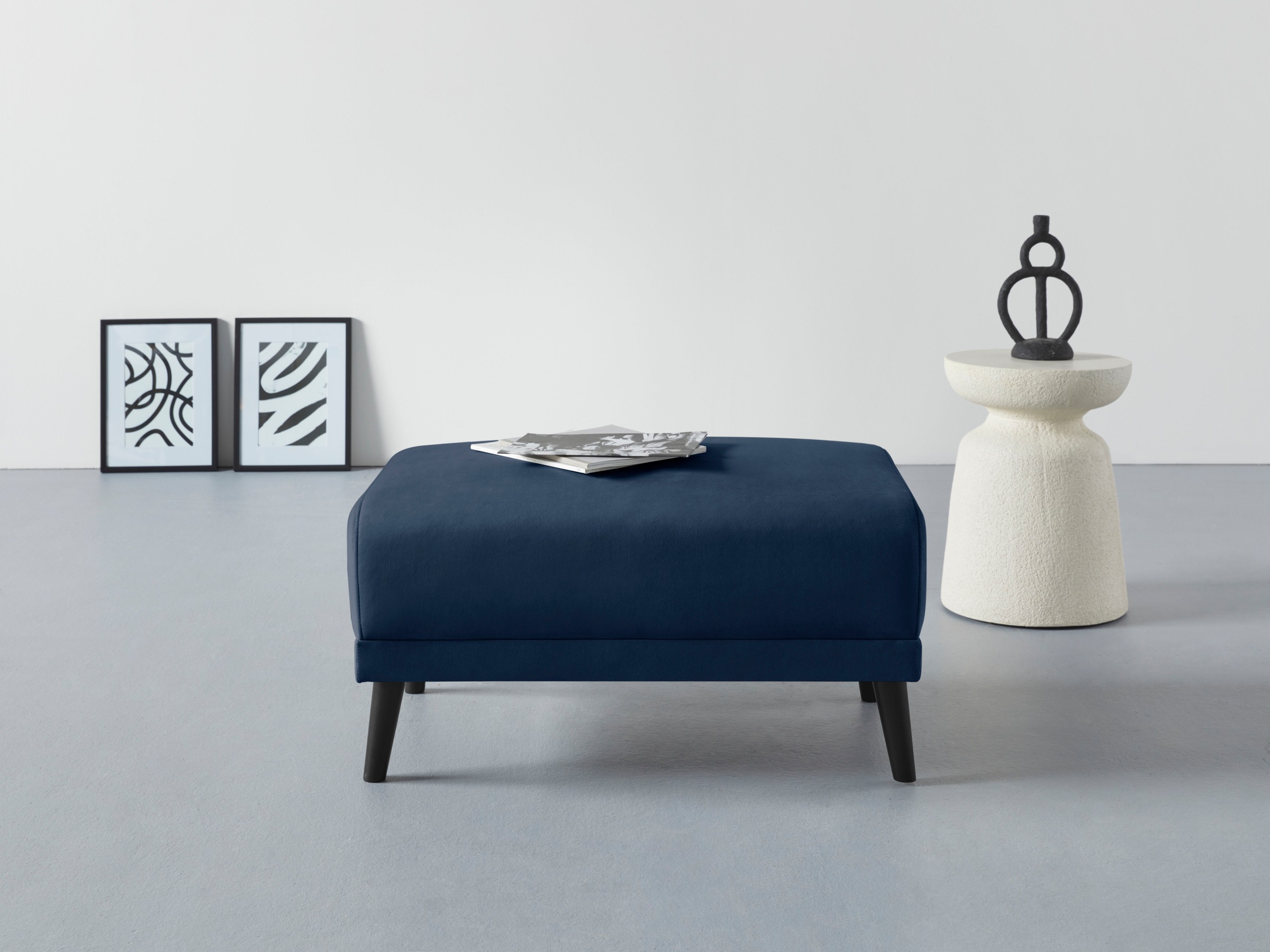 Home affaire Polsterhocker "Asra" passend zur Polsterserie "Asra", Federker günstig online kaufen