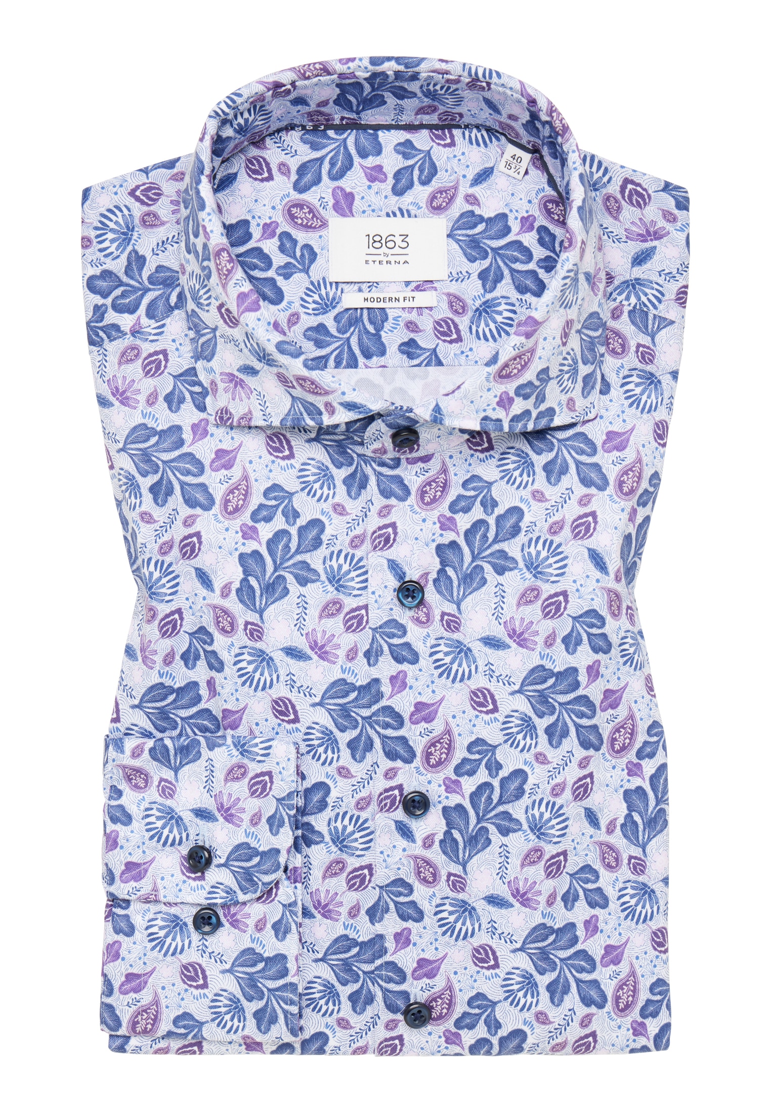 Eterna Langarmhemd »MODERN FIT« EASY IRON (bügelleicht)