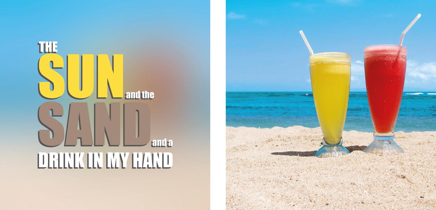 queence Leinwandbild "Drink in my Hand", Getränke-Strand-Strandbilder-Meer- günstig online kaufen