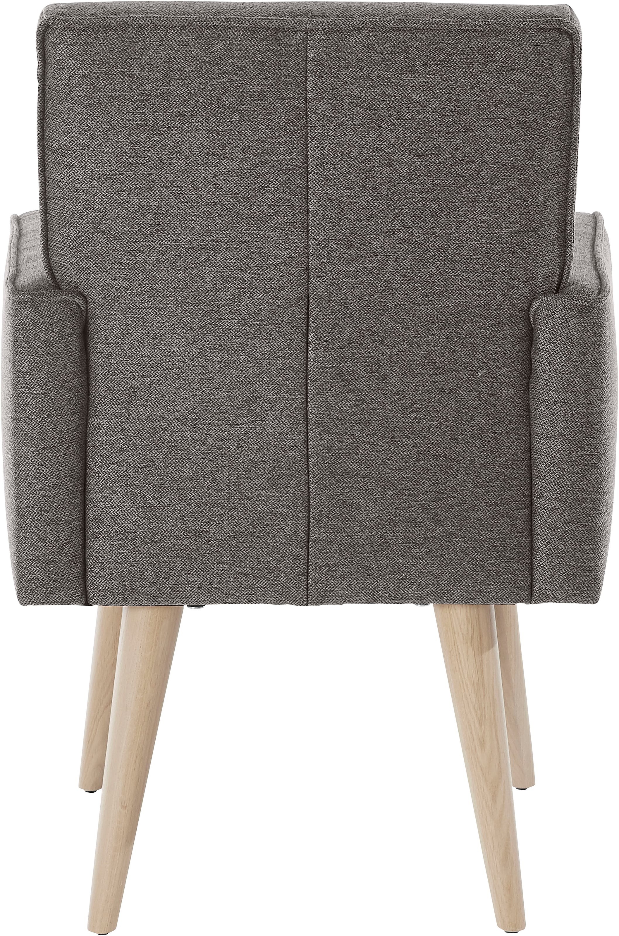 exxpo - sofa fashion Sessel »Lungo, Loungesessel mit moderner Kedernaht, bequem und elegant«, Breite 64 cm, hoher Holzfuß