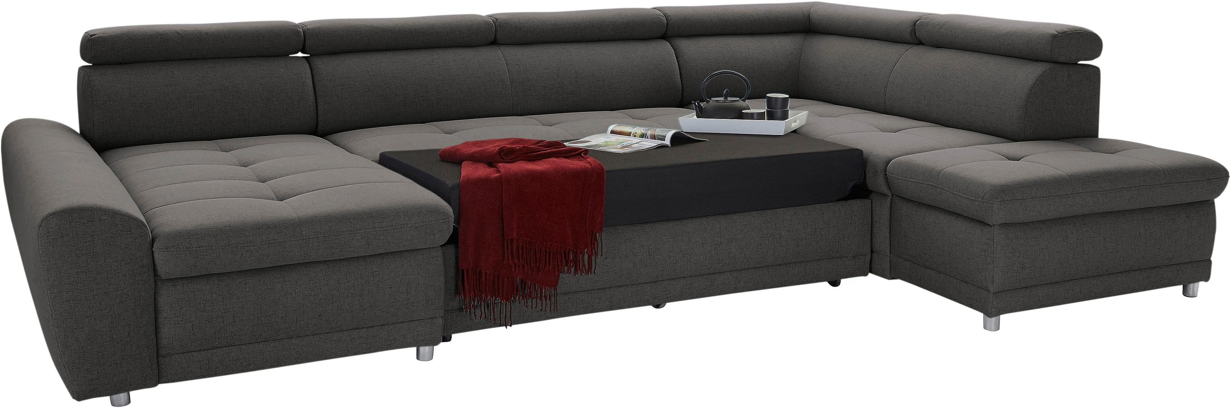 sit&more Wohnlandschaft »Riva U-Form«, wahlweise mit Bettfunktion