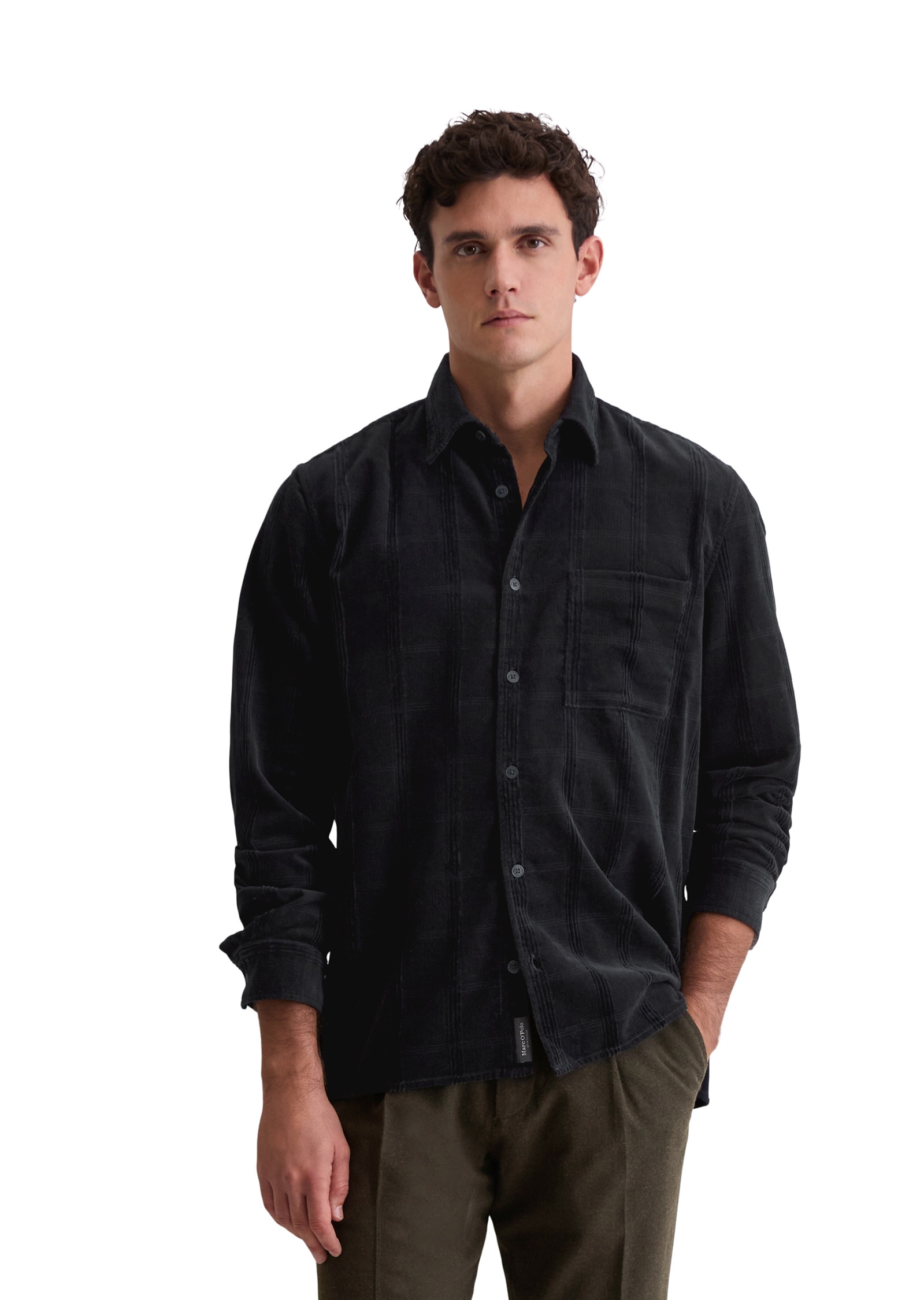 Marc OPolo Langarmhemd "mit spannendem Struktur-Mix" günstig online kaufen