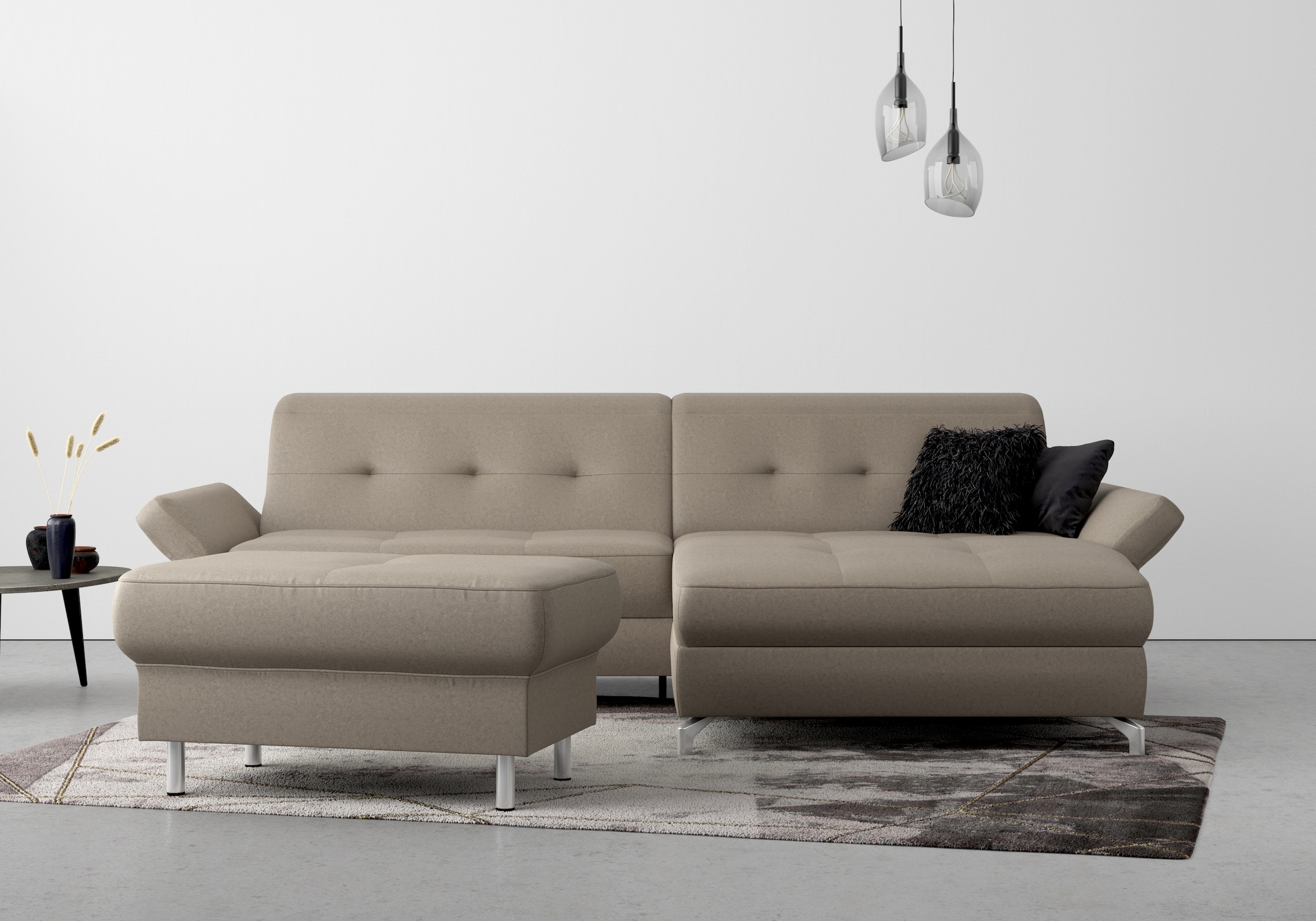 Home affaire Polsterhocker "Maredo" Federkern-Polsterung, passend zur "Mare günstig online kaufen