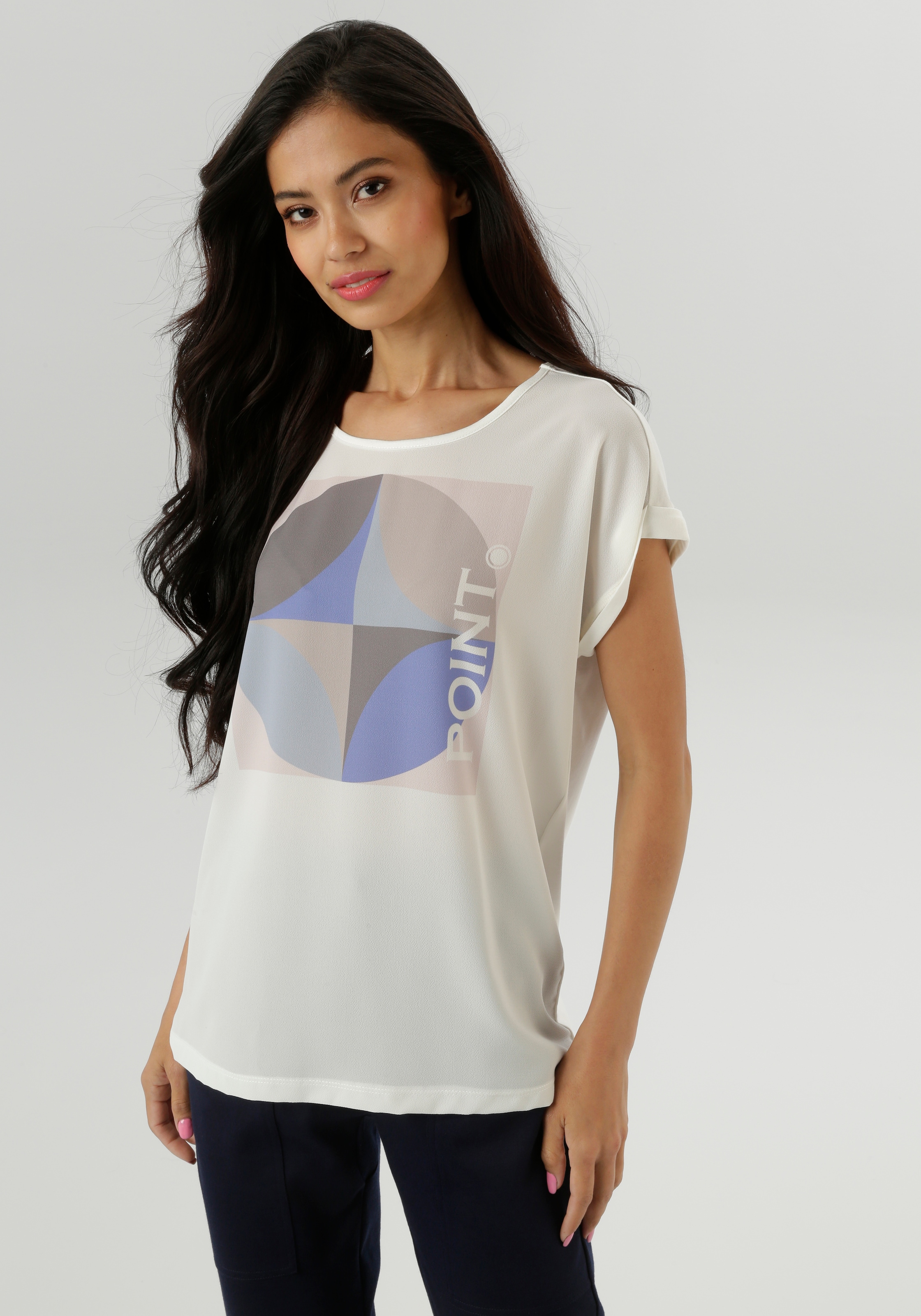 Aniston SELECTED Shirtbluse im Materialmix günstig online kaufen