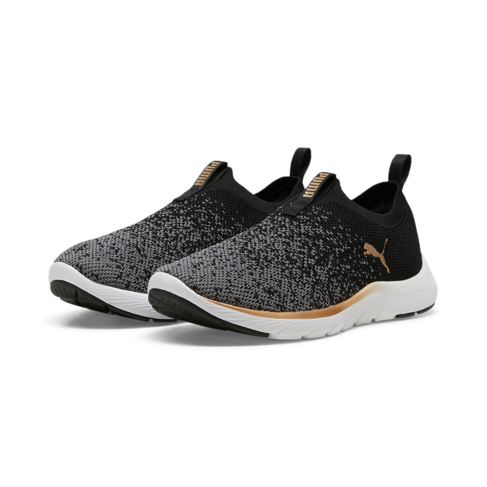PUMA Slip-On Sneaker "SOFTRIDE REMI SLIP-ON KNIT WNS" für Sport, mit SOFTFOAM+ Dämpfung, aus gestricktem Textil