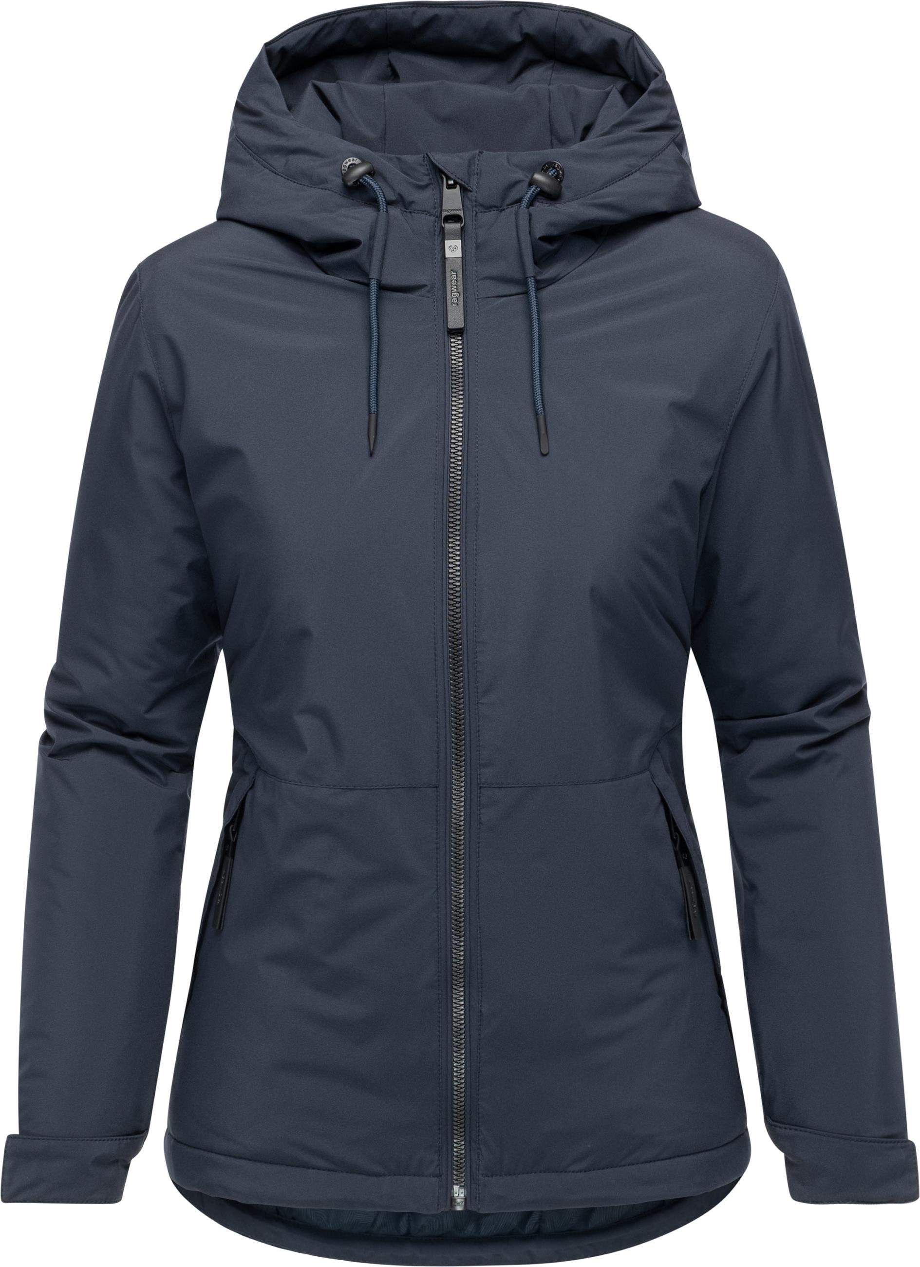 Winterjacke RAGWEAR "Bevin Warm YOUMODO", Damen, Gr. L (40), navy, Obermaterial: 100% Polyester; Innenfutter: 100% Polyester; Wattierung: 100% Polyester, tailliert hüftbedeckend, hoch geschlossener Ausschnitt, verstellbar elastischer Bund mit Druckknöpfen