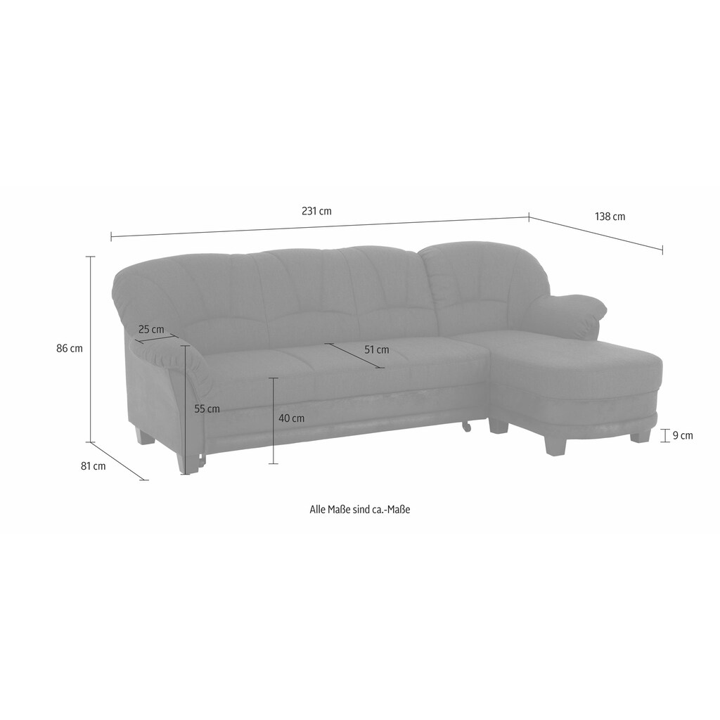 Home affaire Ecksofa »Camelita L-Form«