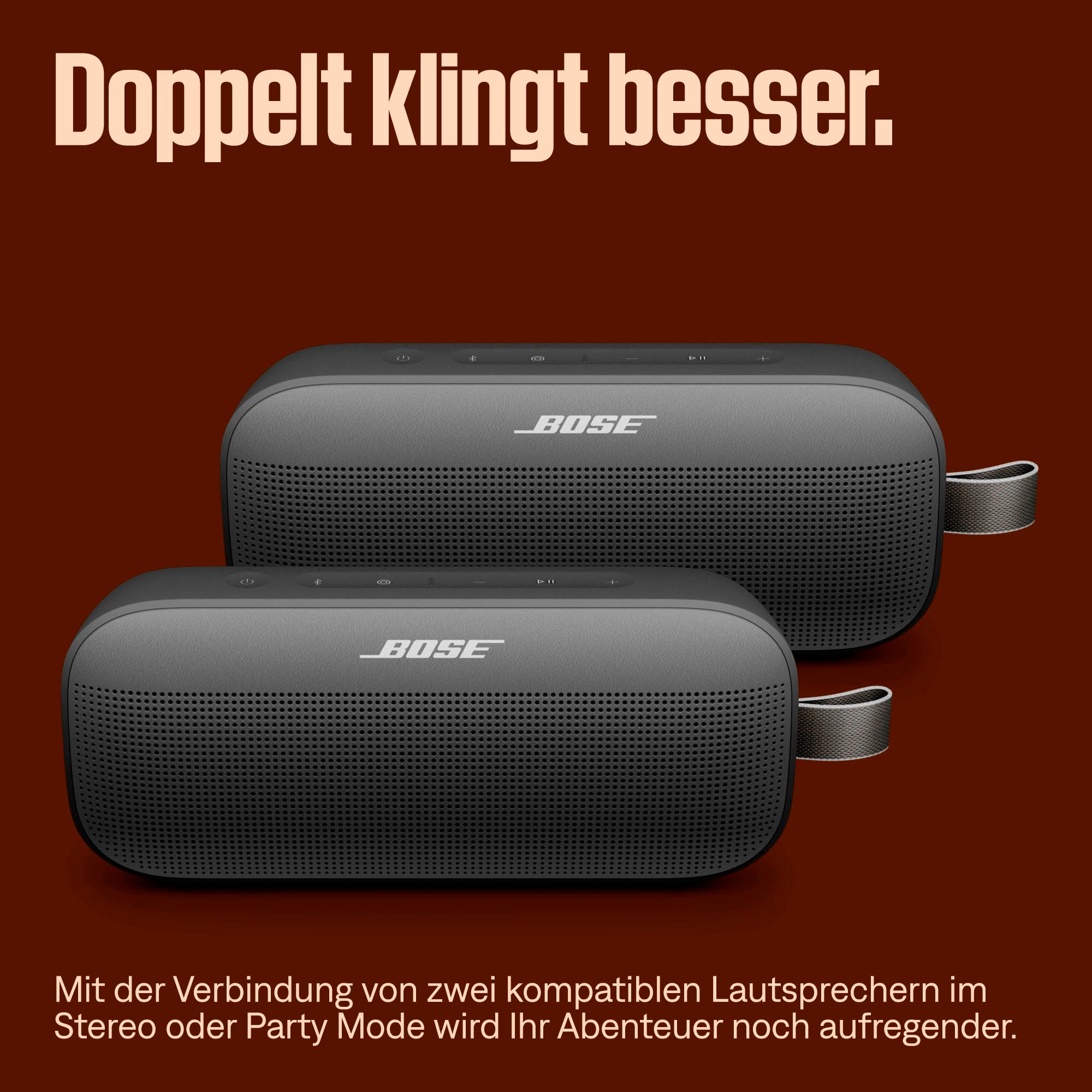 Bose Bluetooth-Lautsprecher »Soundlink Flex (2nd Gen) - 2er Set«, (Set)