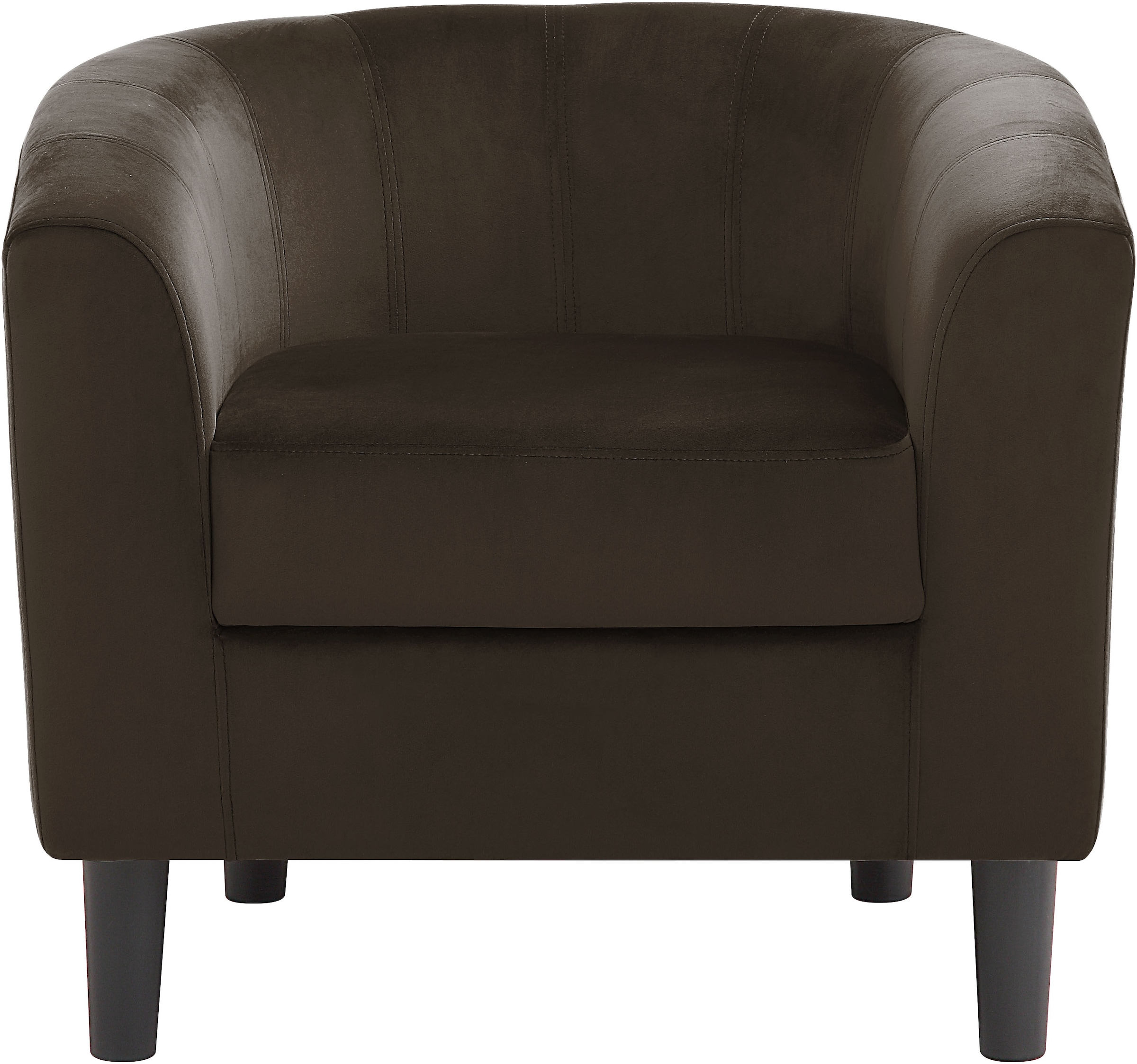 ATLANTIC home collection Sessel »Carlos«, Cocktailsessel, Loungesessel mit Samtstoff und Federkern