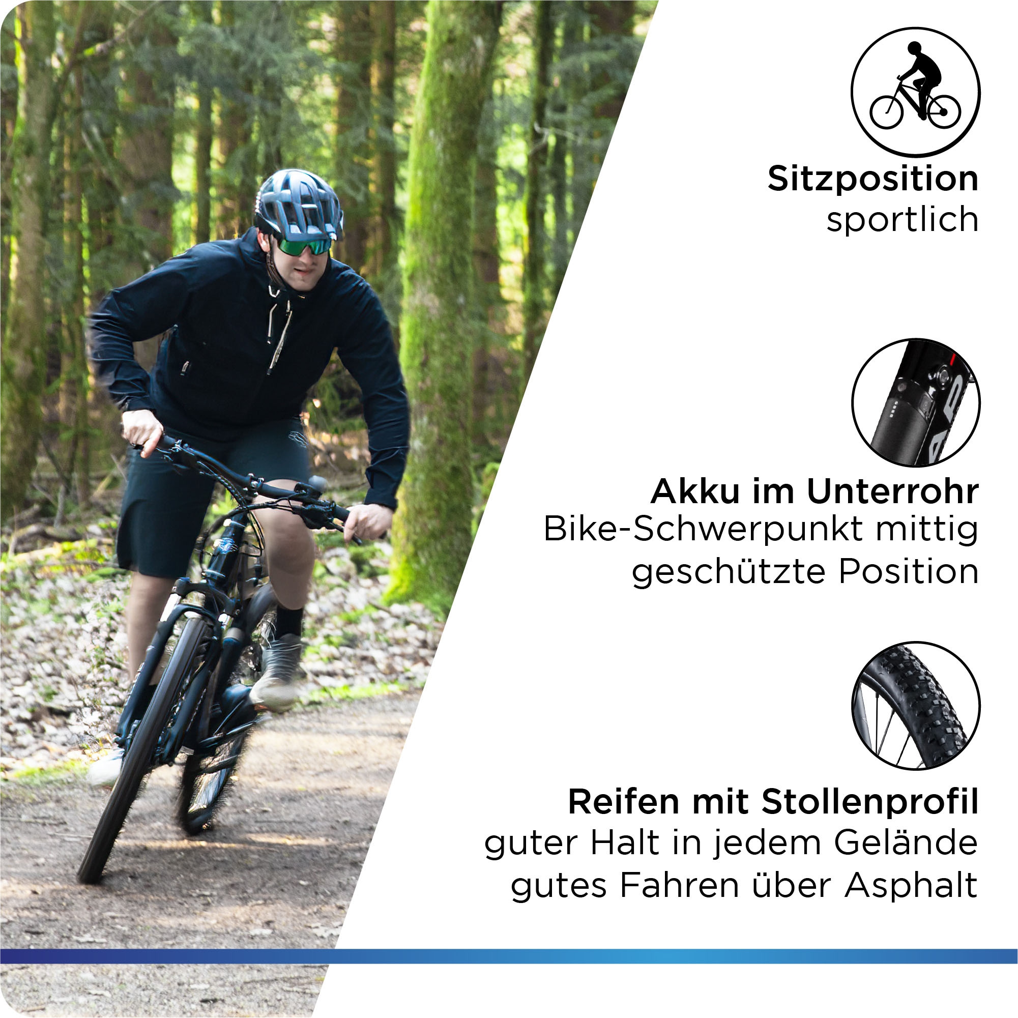 Zündapp E-Bike »Z898«, 24 Gang, Heckmotor 250 W, E-Bike E Mountainbike 27,5 Zoll Pedelec 170 - 190 cm Hardtail MTB
