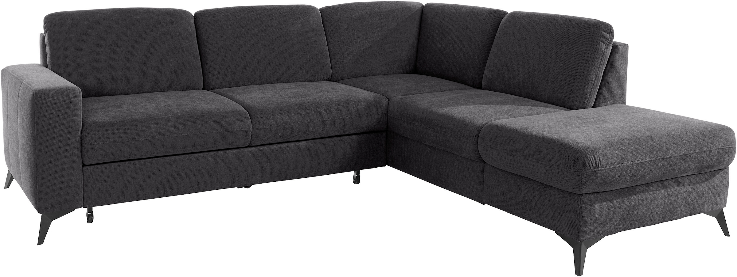 Places of Style Ecksofa »Lolland L-Form«, Wahlweise mit Bettfunktion und Stauraum, auch mit abwischbarem Bezug