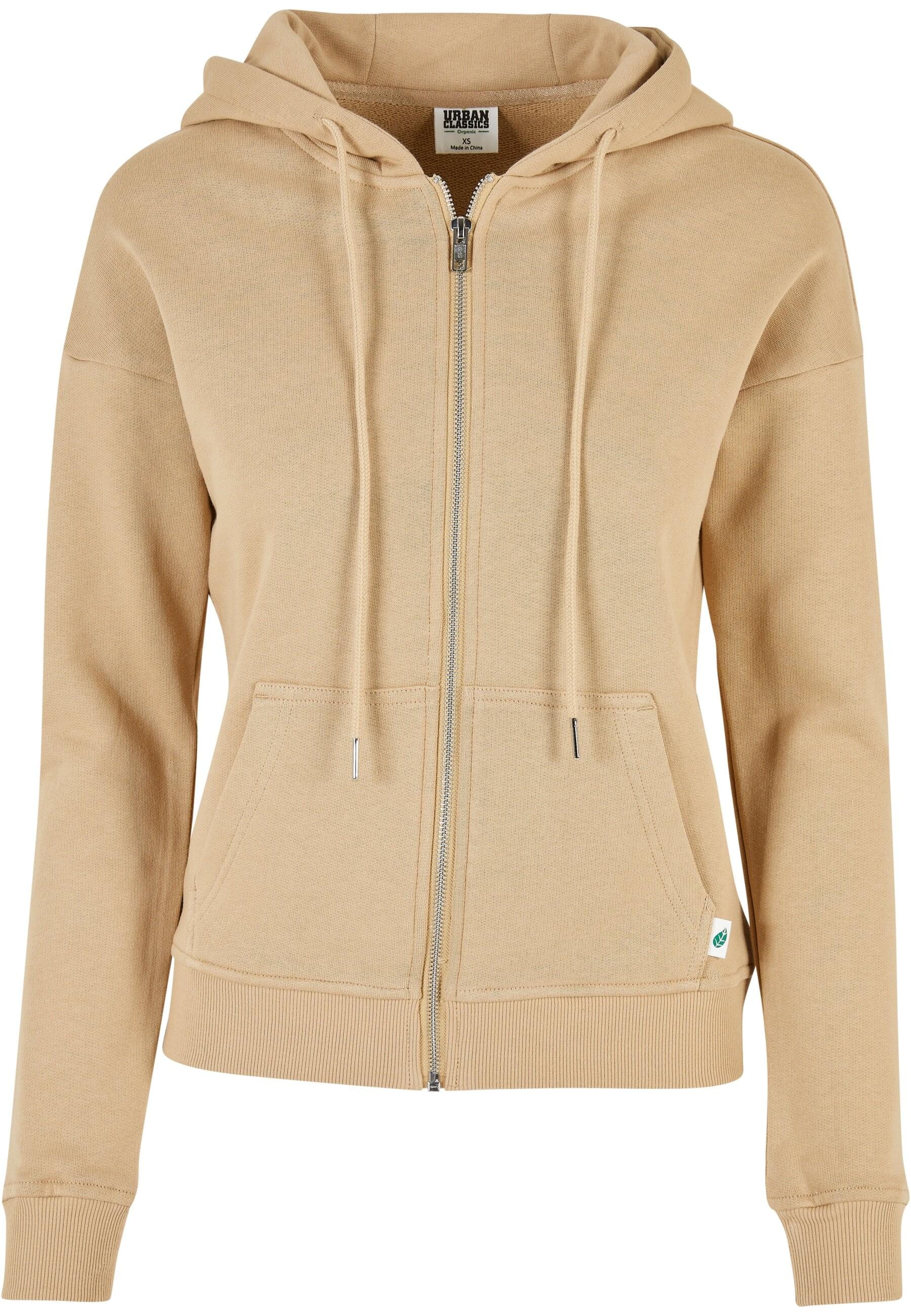 URBAN CLASSICS Sweatjacke "Urban Classics Damen Ladies Organic Terry Zip Hoody"