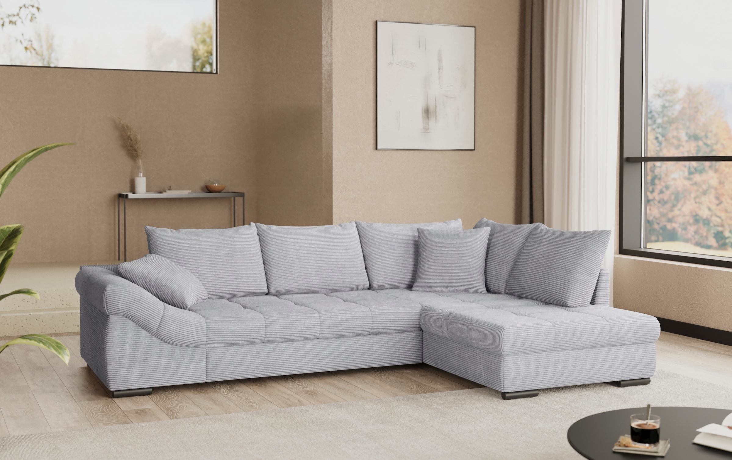 Mr. Couch Ecksofa »Allegro DuraFlex, L-Form«, Hochschläfer-Bettauszug, Kaltschaumpolsterung, bis 140 kg belastbar