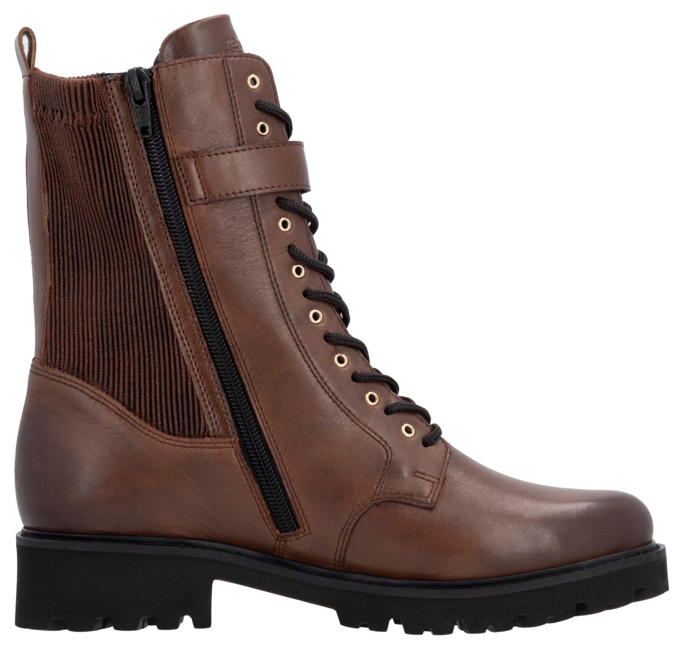 Remonte Schnürstiefelette, Blockabsatz, Schnürboots mit Zierschnalle