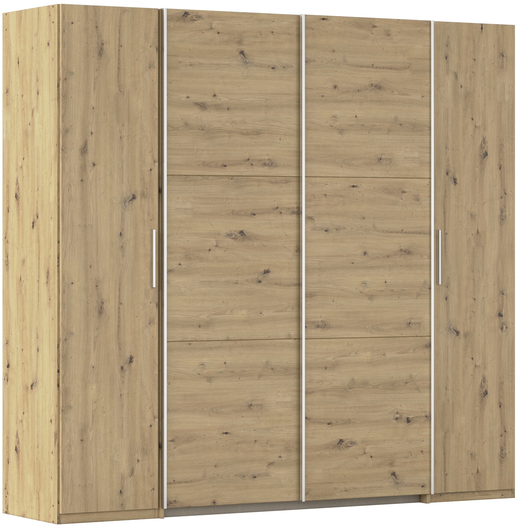 rauch "Kleiderschrank Drehtürenschrank Schrank Garderobe KRONACH" in 3 Ausstattungen BASIC/CLASSIC/PREMIUM, Breiten 225/268/311/354 cm, mit Dreh- und Schwebetüren und vielen Einlegeböden MADE IN GERMANY