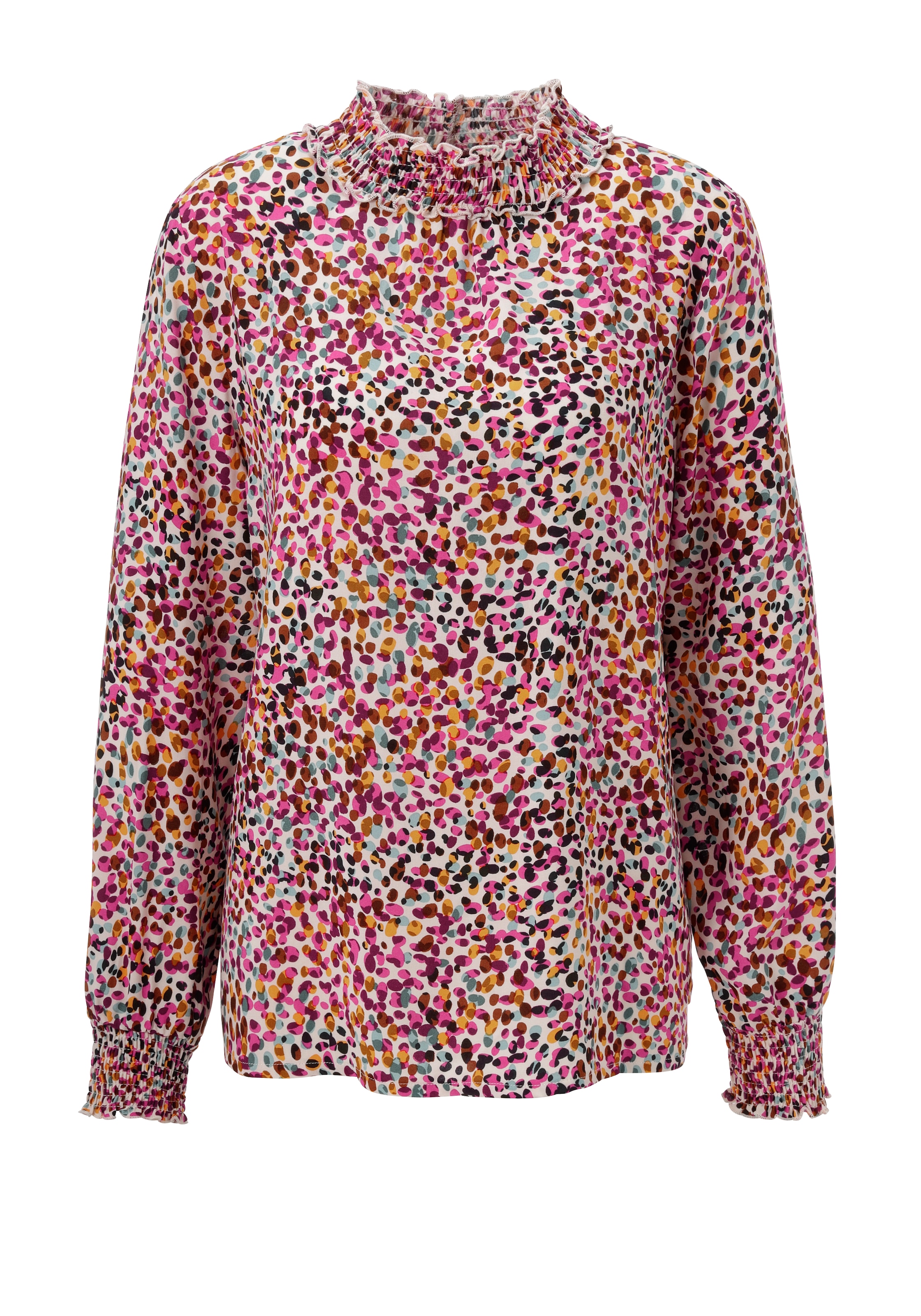 Aniston CASUAL Schlupfbluse, mit farbharmonischen Tupfen bedruckt - NEUE KOLLEKTION