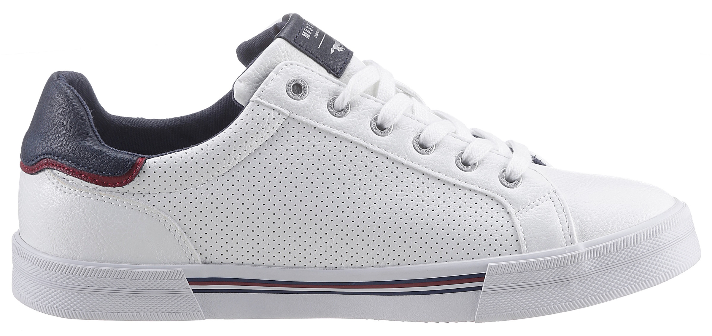 Mustang Shoes Sneaker, mit Reißverschluss an der Seite, Freizeitschuh, Halbschuh, Schnürschuh