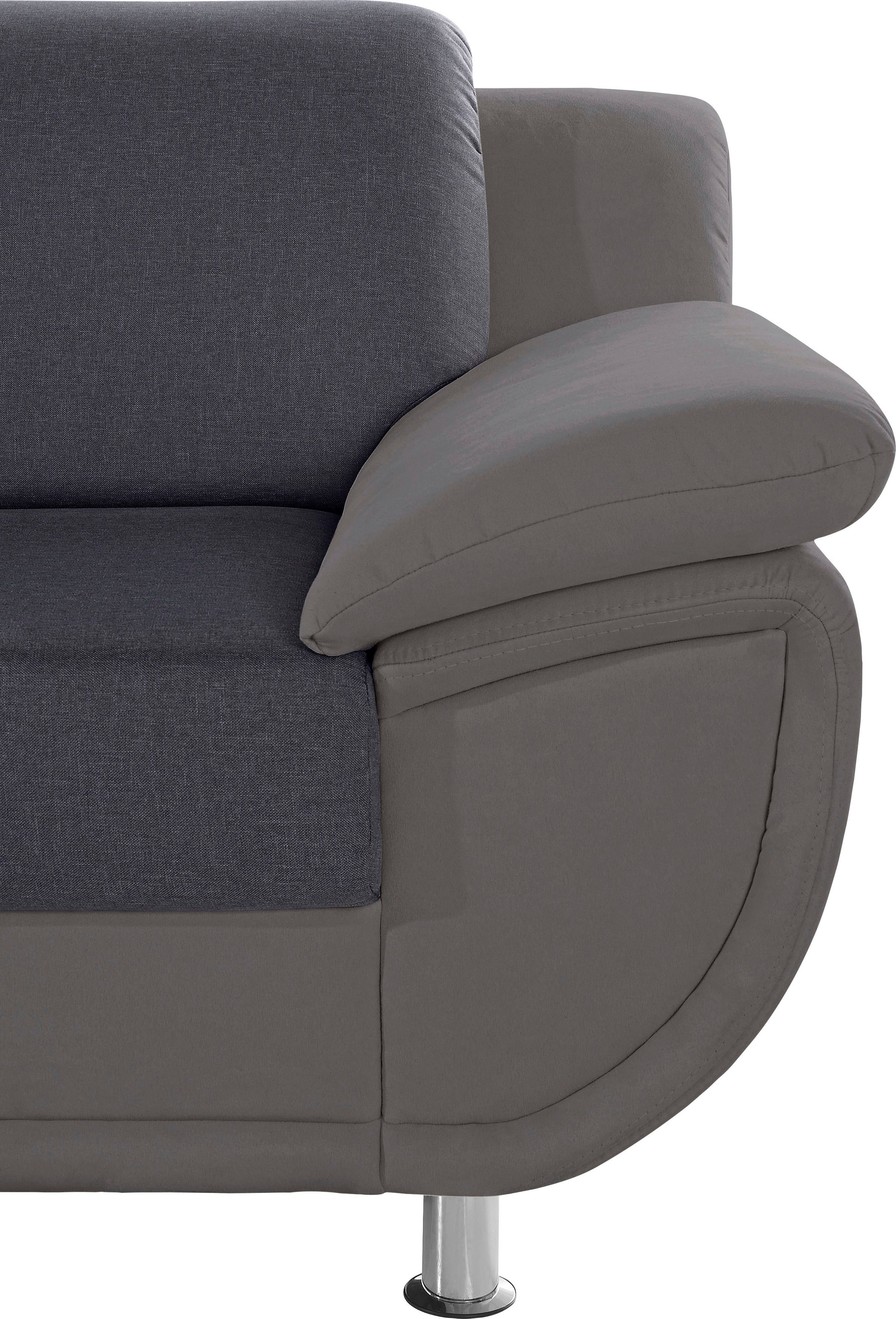 TRENDMANUFAKTUR Ecksofa »Rondo 3, zeitlos und modern, im Materialmix, L-Form«, wahlweise Federkern für hohen Sitzkomfort, wahlweise Bettfunktion