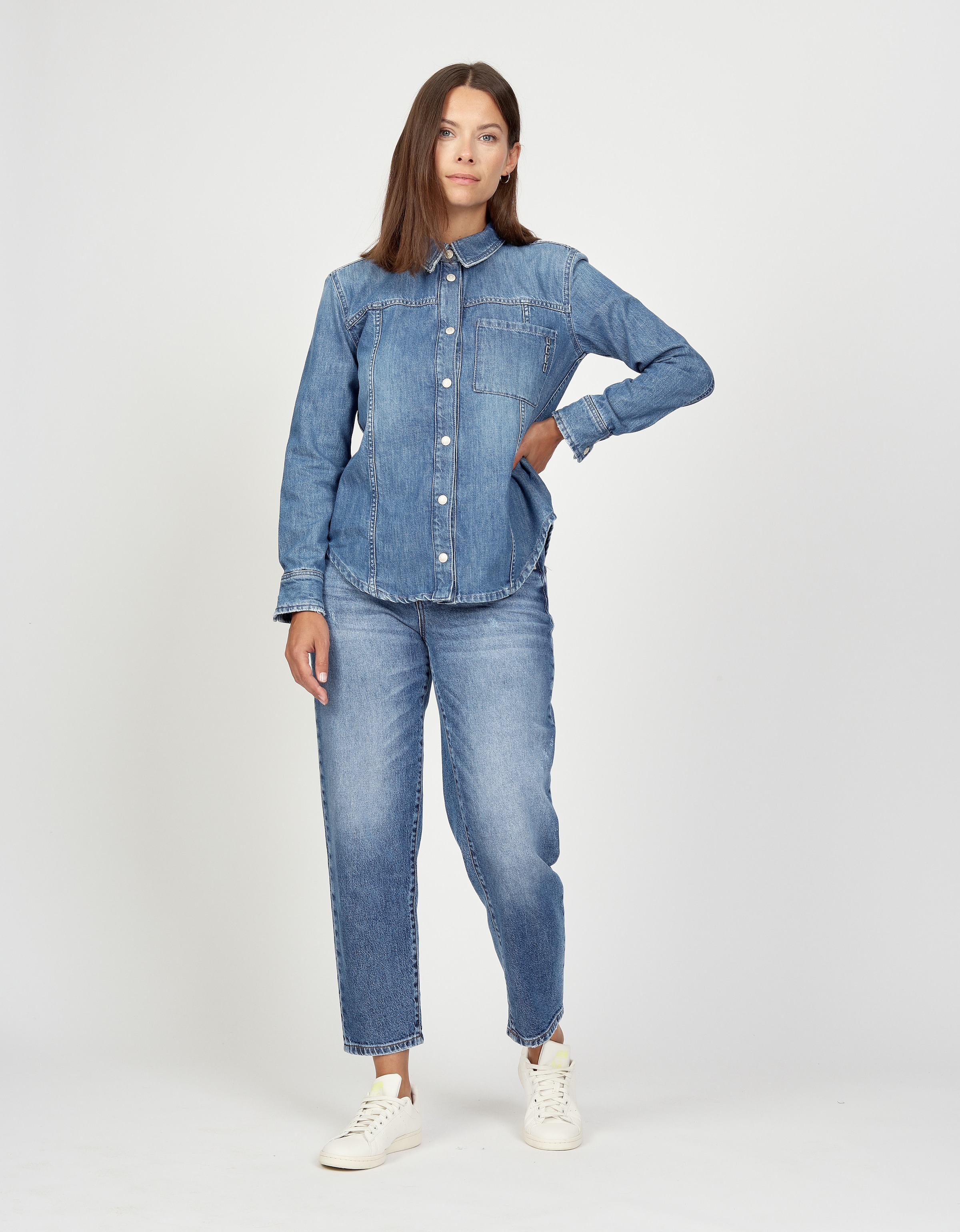 GANG Hemdbluse »94LIV SHIRT«, in lockerer Passform