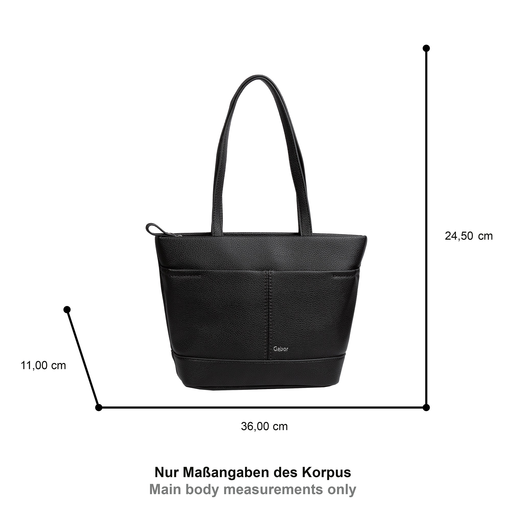 Gabor Shopper »Lenea« aus recyceltem Polyurethan mit dekorativen Ziernähten