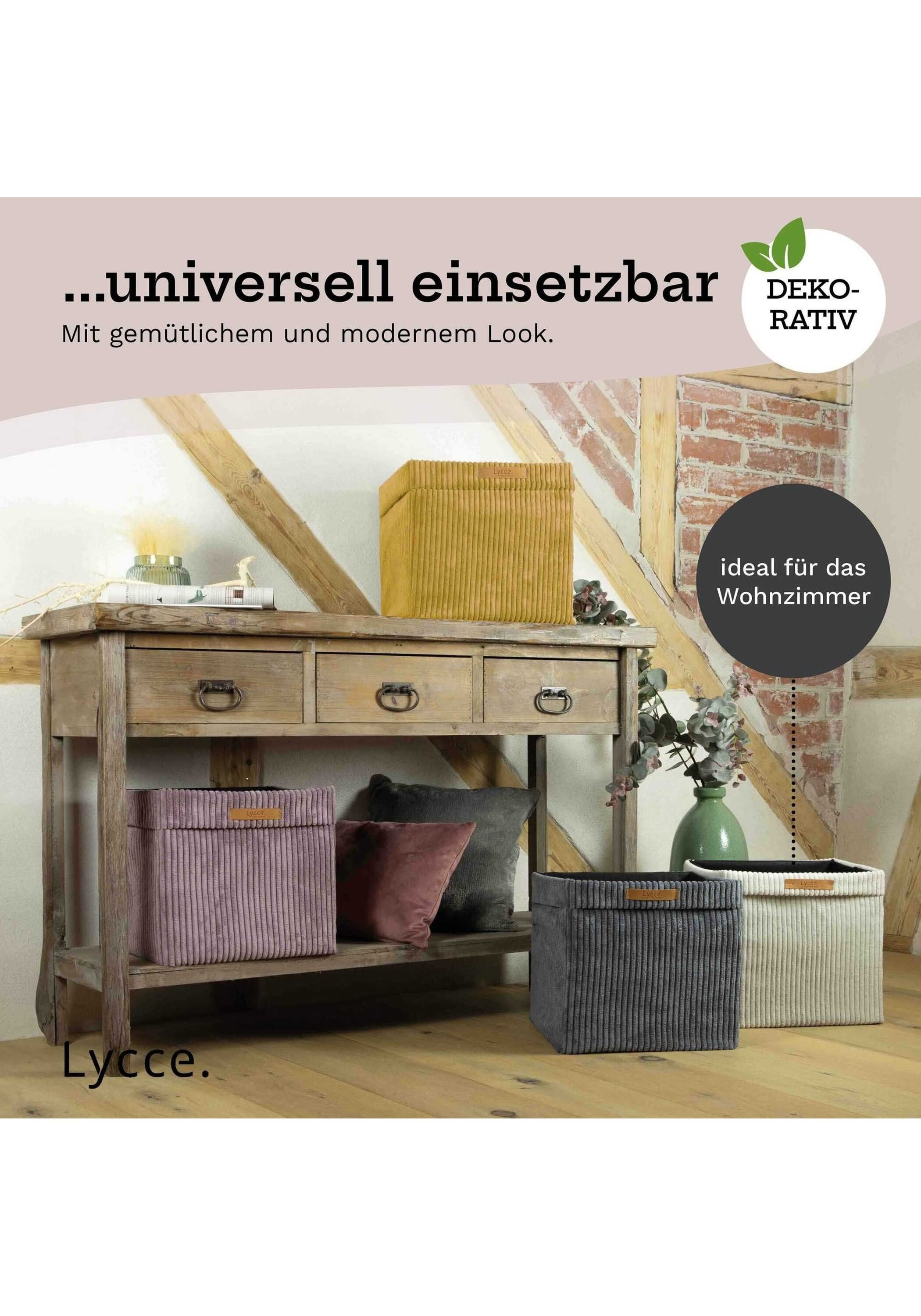Lycce Aufbewahrungsbox »Aufbewahrungskorb Faltbare Aufbewahrungsbox Cord 4P 4er Pack«