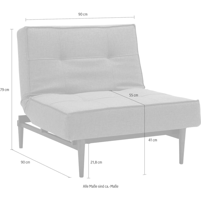 INNOVATION LIVING ™ Sessel »Splitback«, mit dunklen Styletto Beinen, in  skandinavischen Design | BAUR