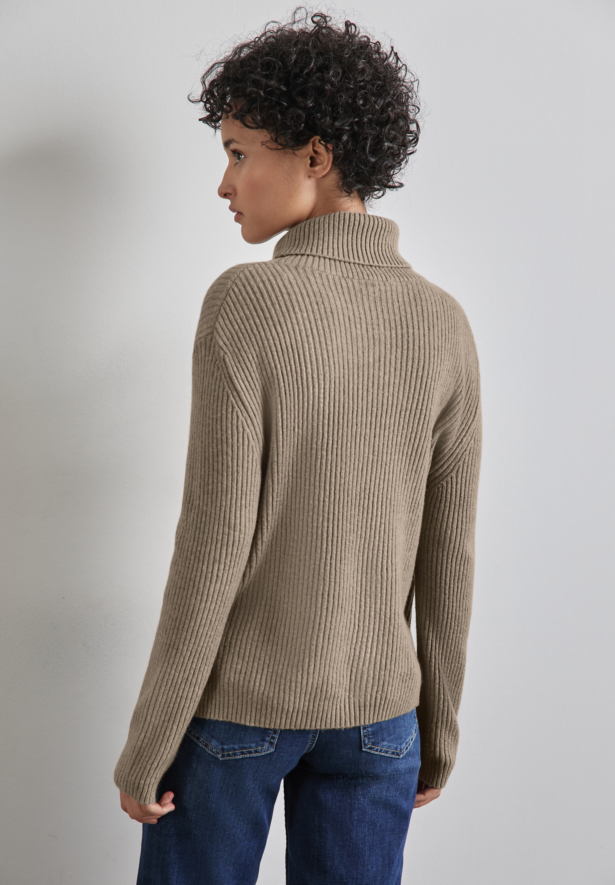 STREET ONE Strickpullover, mit Stehkragen