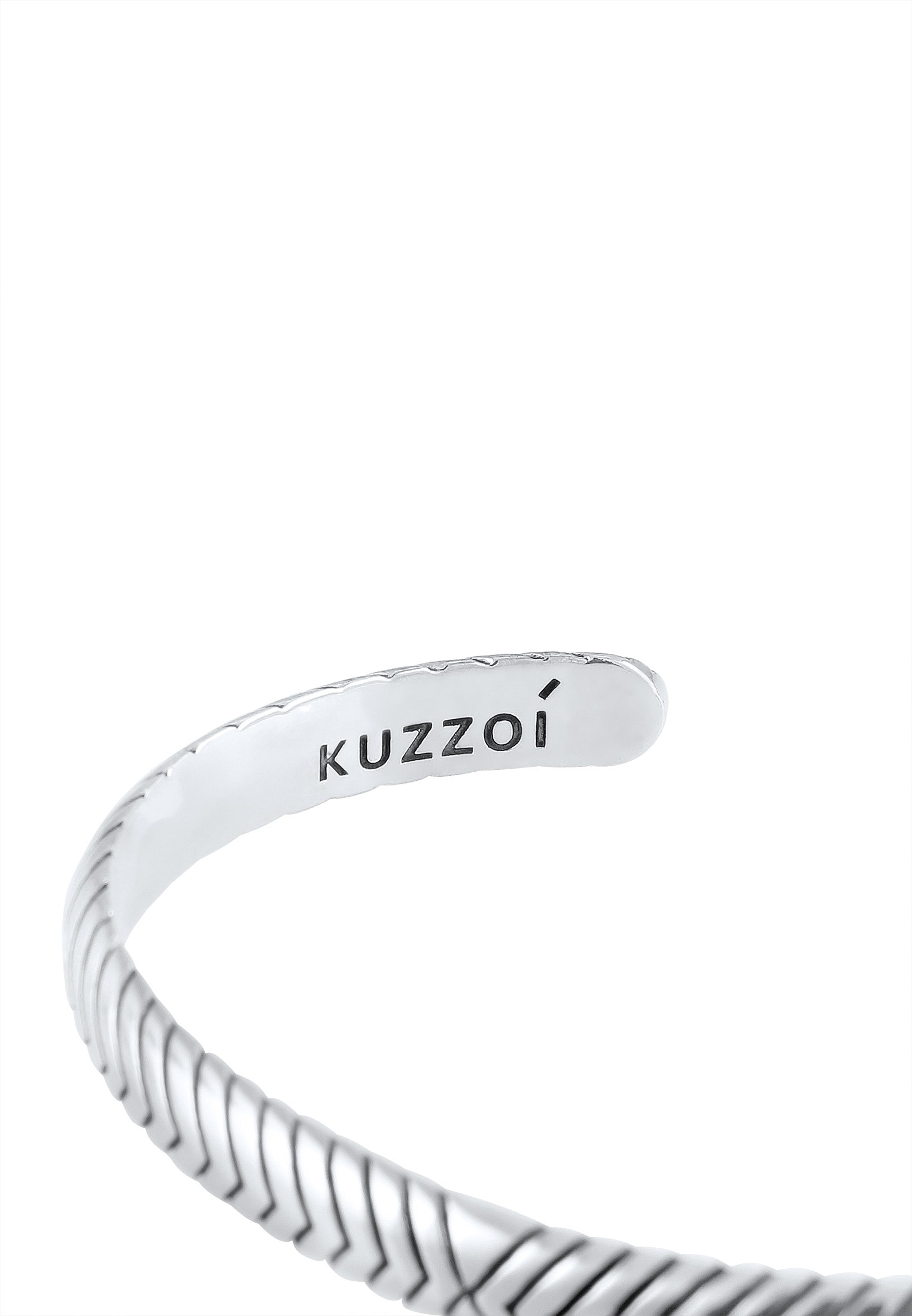 Kuzzoi Armband »Herren Armreif Oxidiert Verstellbar 925 Silber«