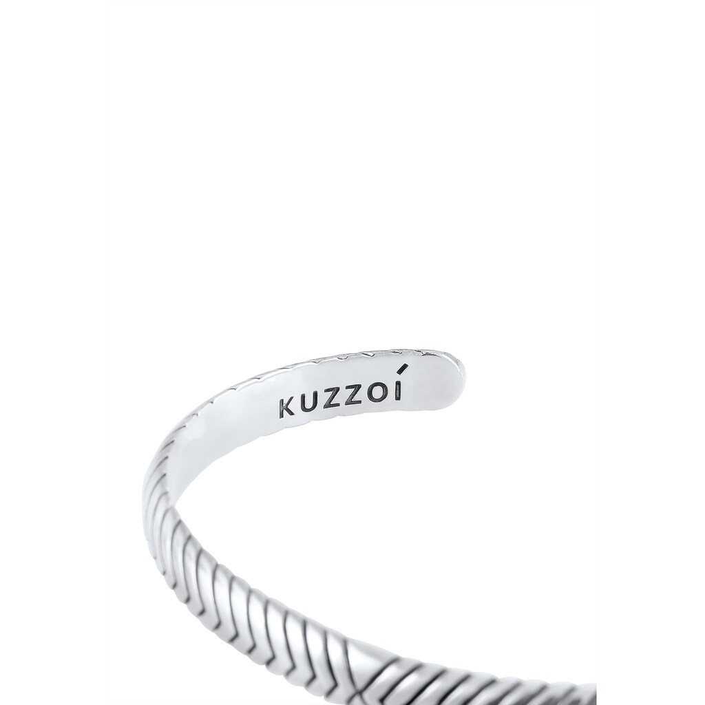 Kuzzoi Armband »Herren Armreif Oxidiert Verstellbar 925 Silber«