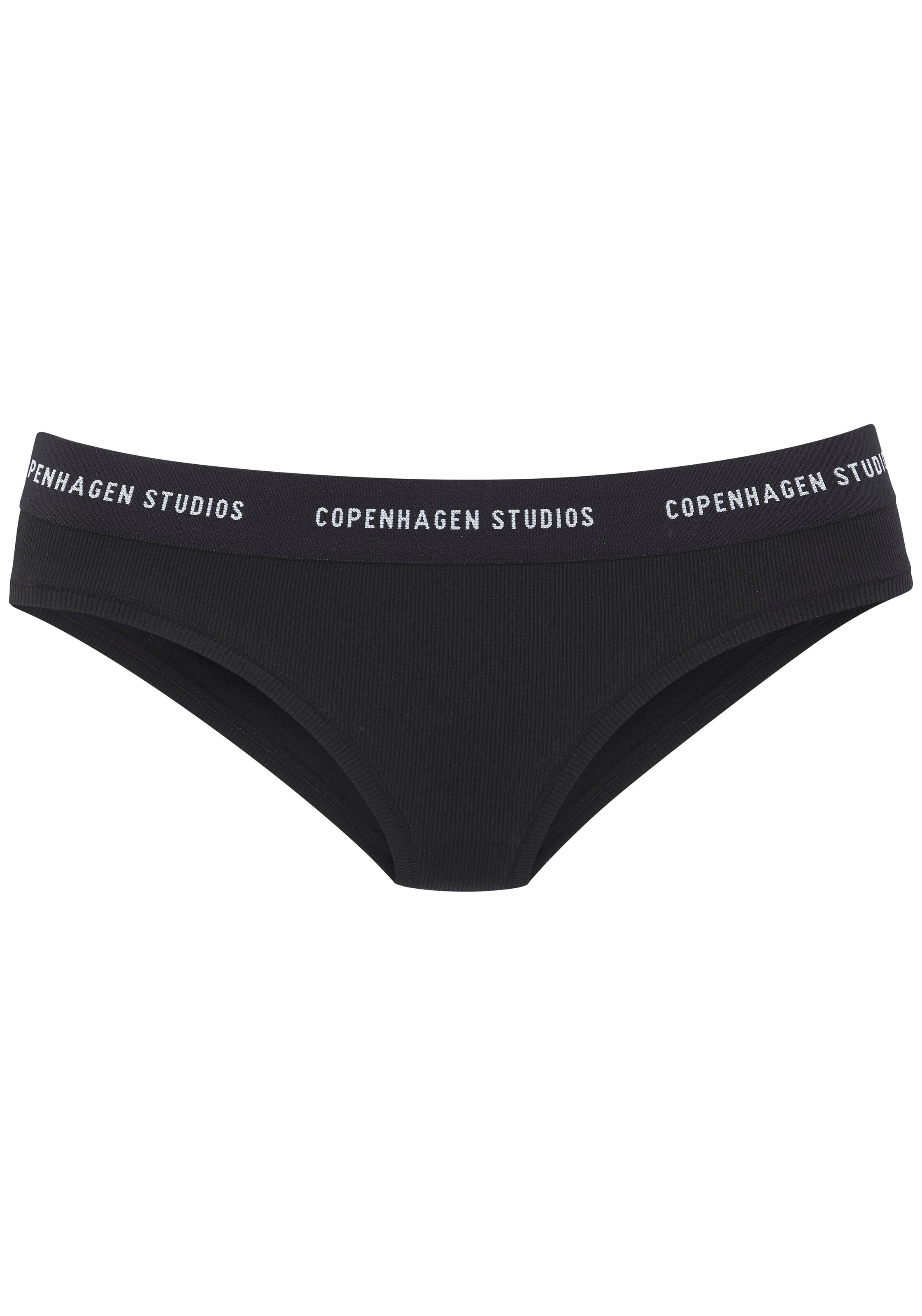 Copenhagen Studios Bikinislip »mit softem Logobund«, (2er-Pack), aus gerippter Bio-Baumwollqualität