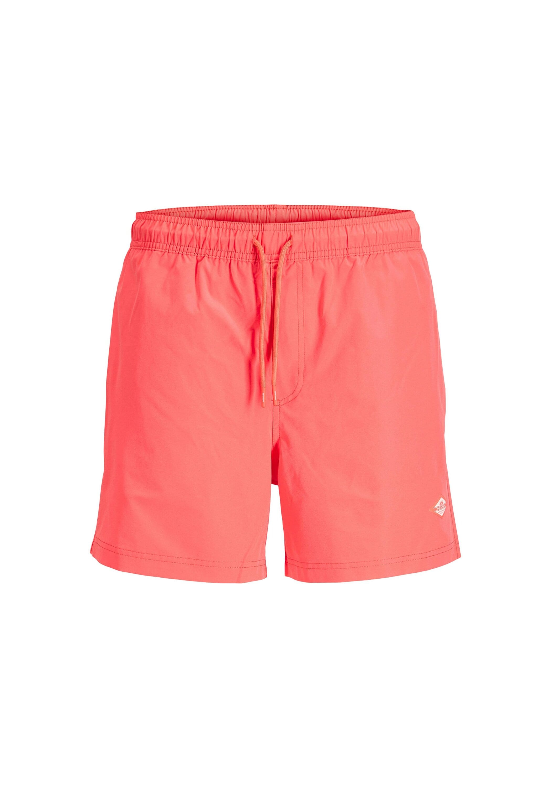 JACK & JONES Herren Badeshorts "Badeshorts JPSTMAUI TROPIC SOLID SWIM SHORTS REG SN 1er Pack", orange, Gr. L, Obermaterial: 100% Polyester PES.,